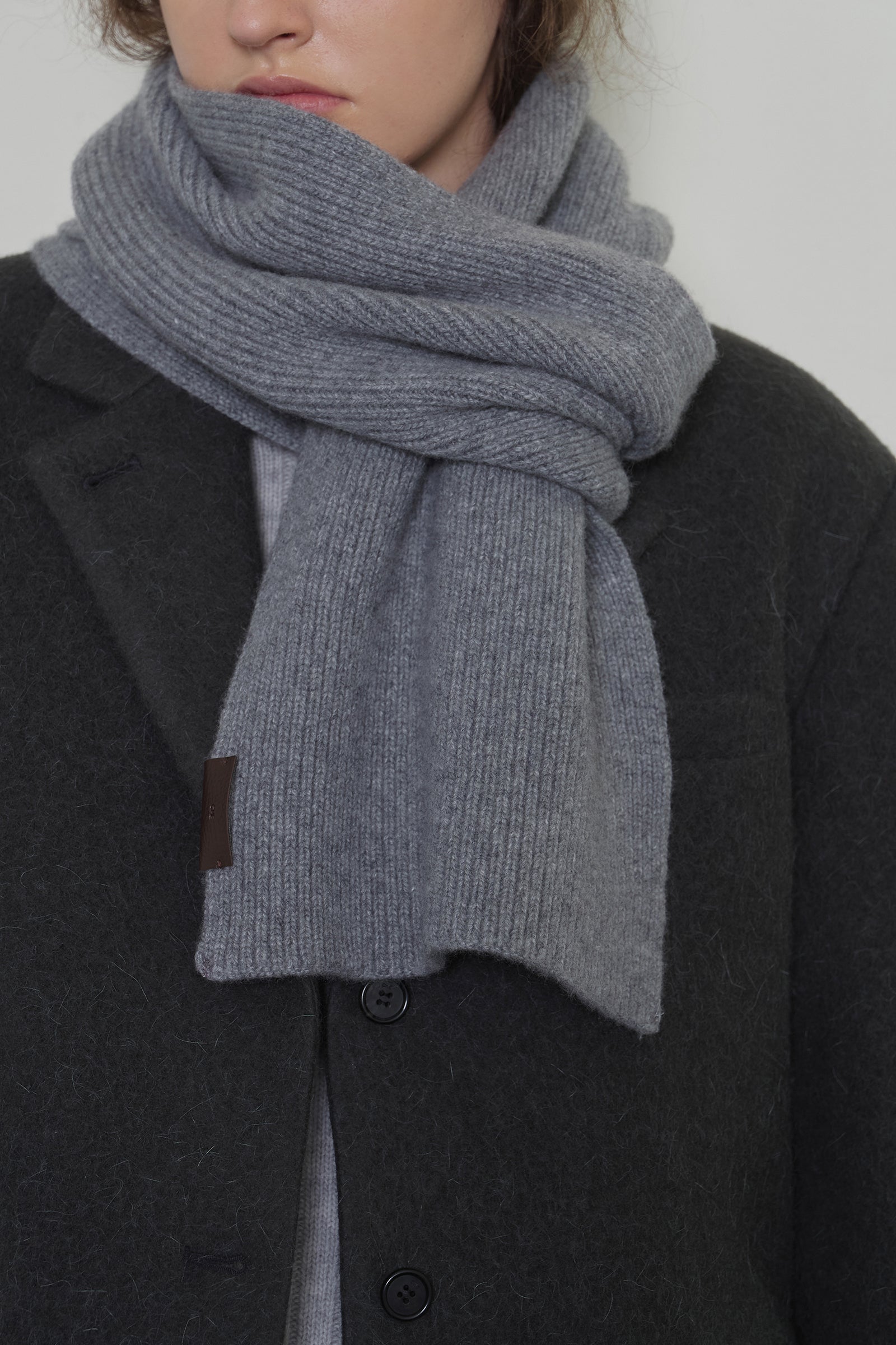 BASIC WOOL SCARF_GREY