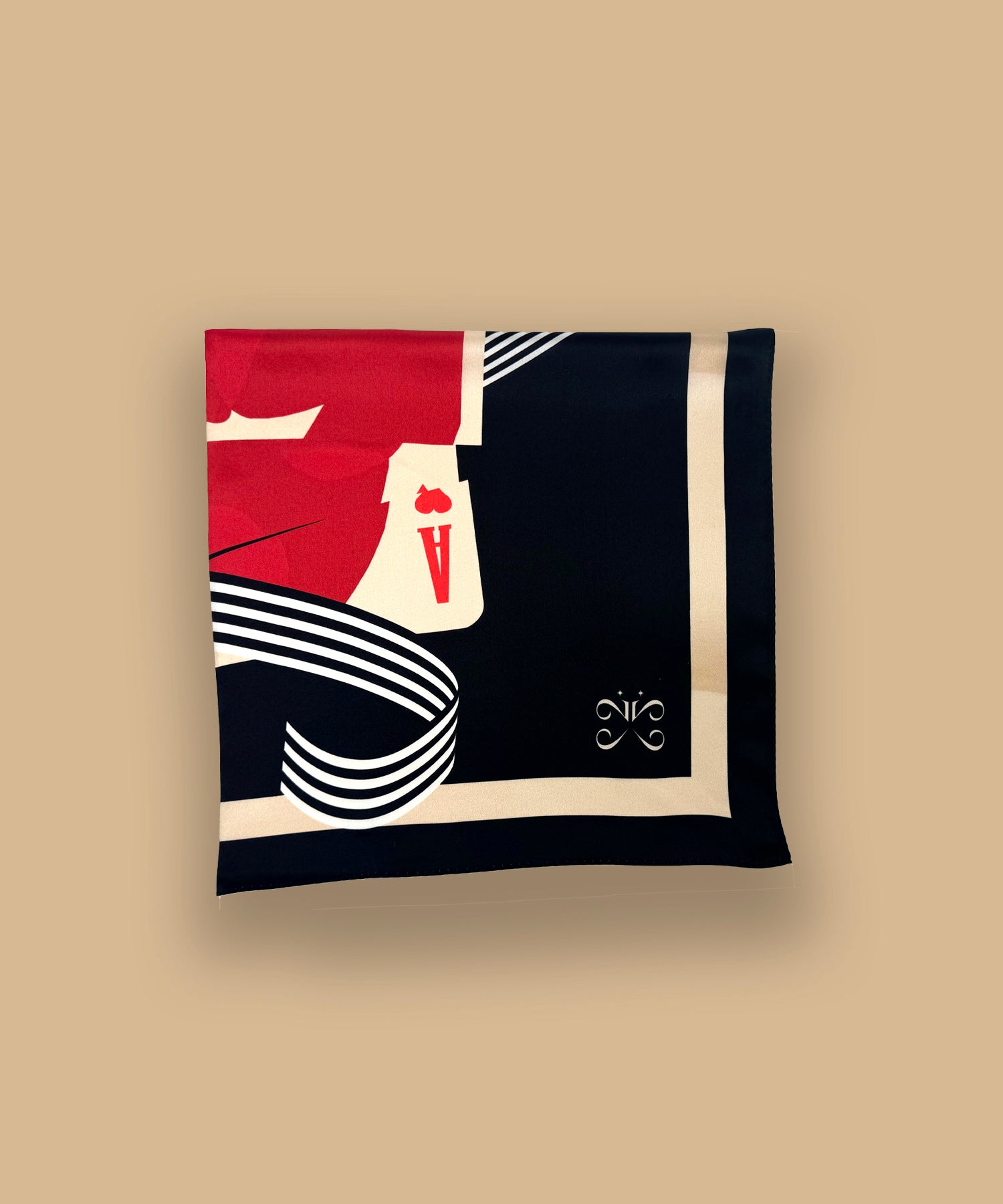 25SS ACE OF HEARTS SLIK SCARF