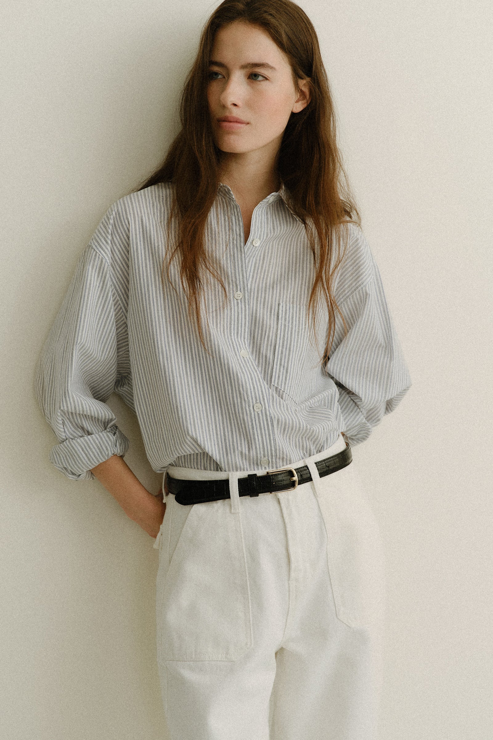 HOUTH STRIPE SHIRT_BLUE