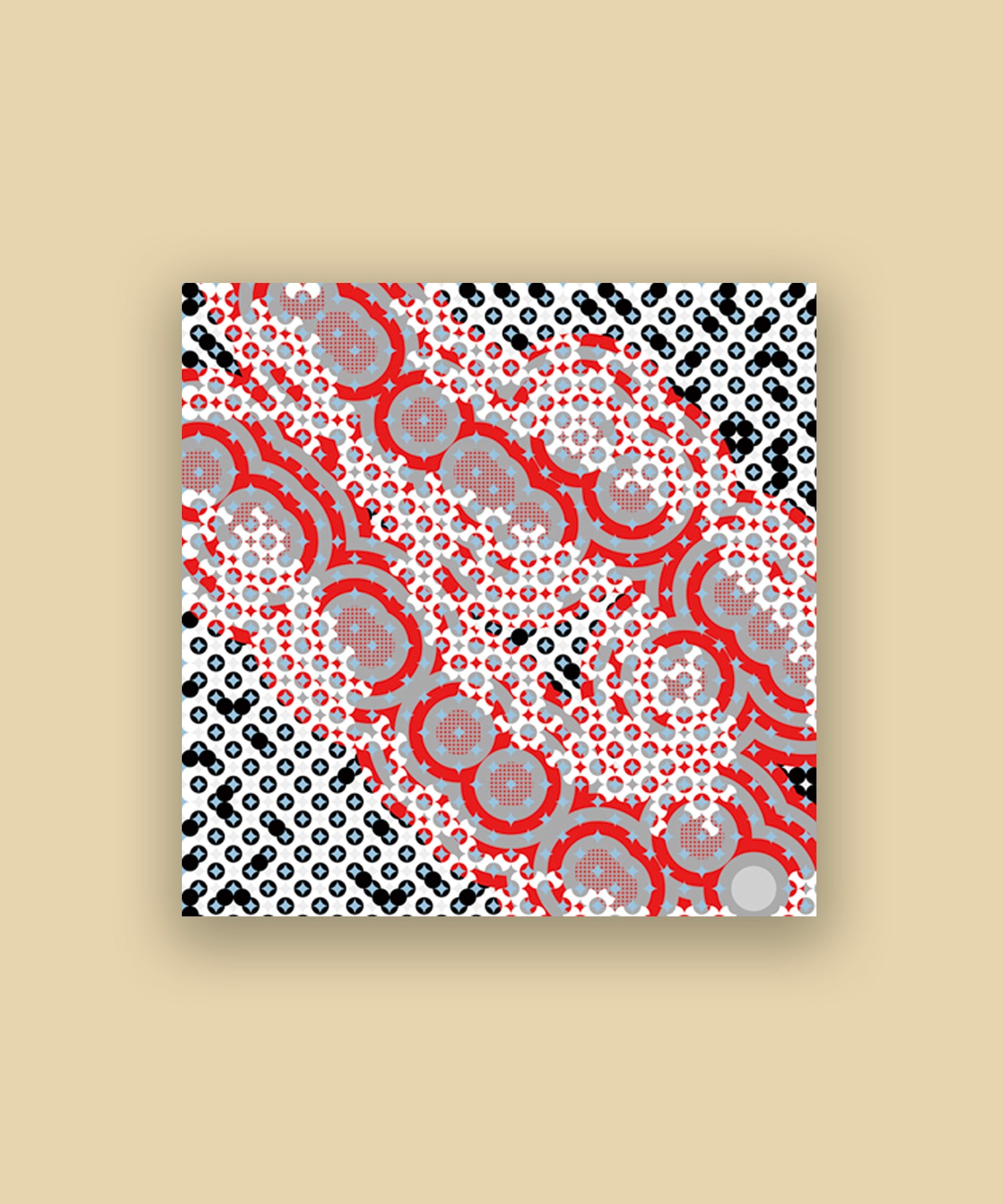 RED ECHO SILK SCARF_RED