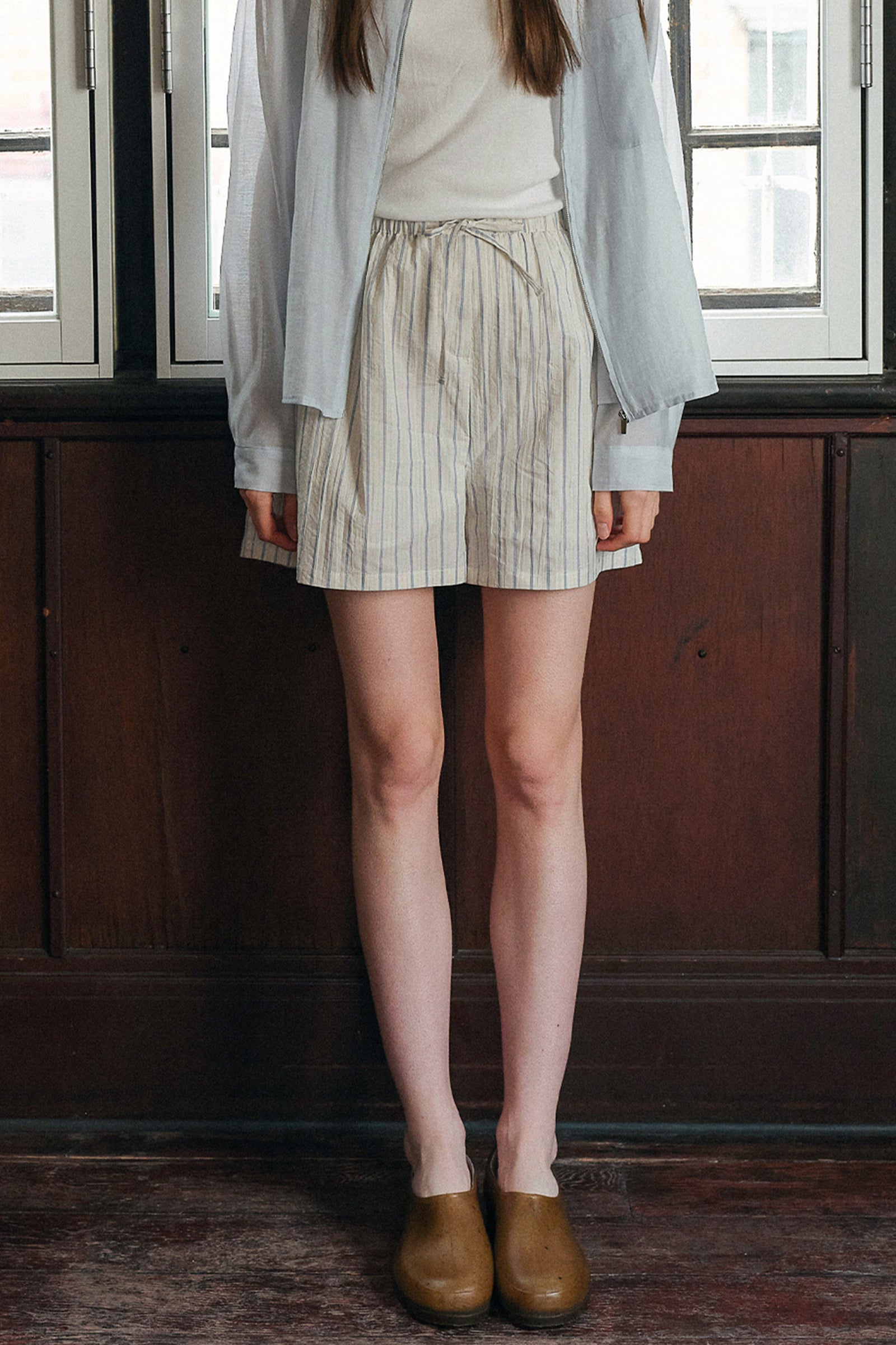 PONS STRIPE SHORTS_STRIPE BLUE