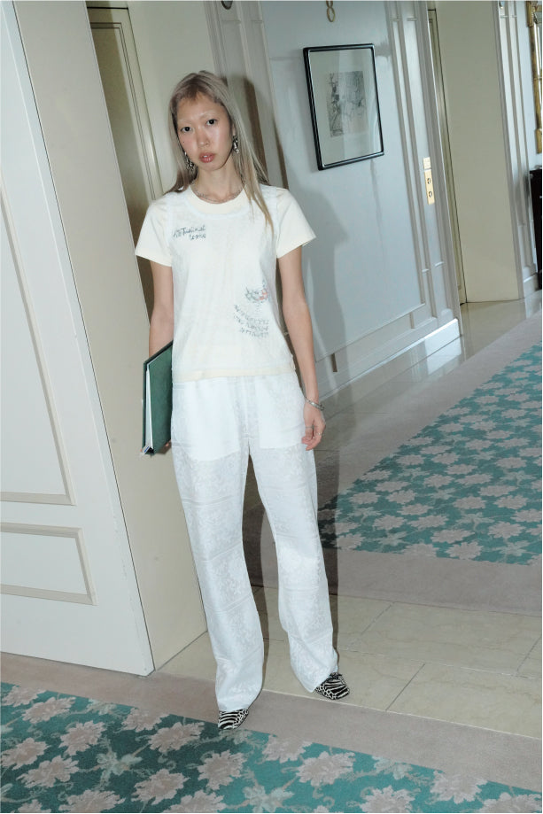 LACE EASY PANTS_WHITE