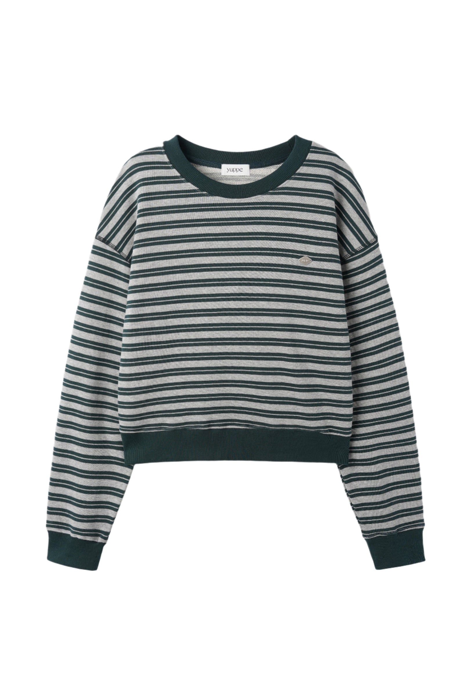 STRIPE LOGO SWEATSHIRT_GRAY