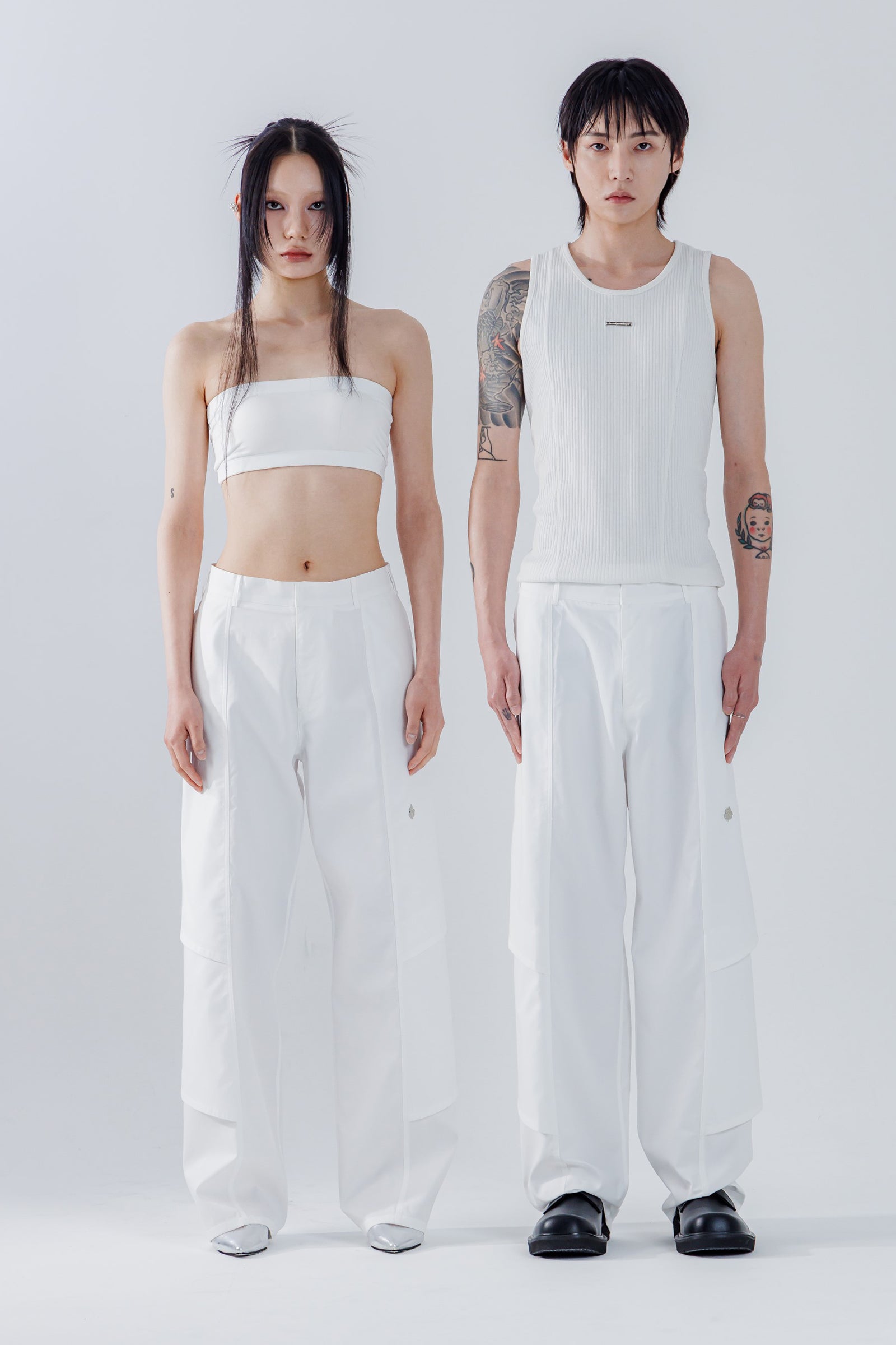 MULTI LAYERED PANTS_WHITE