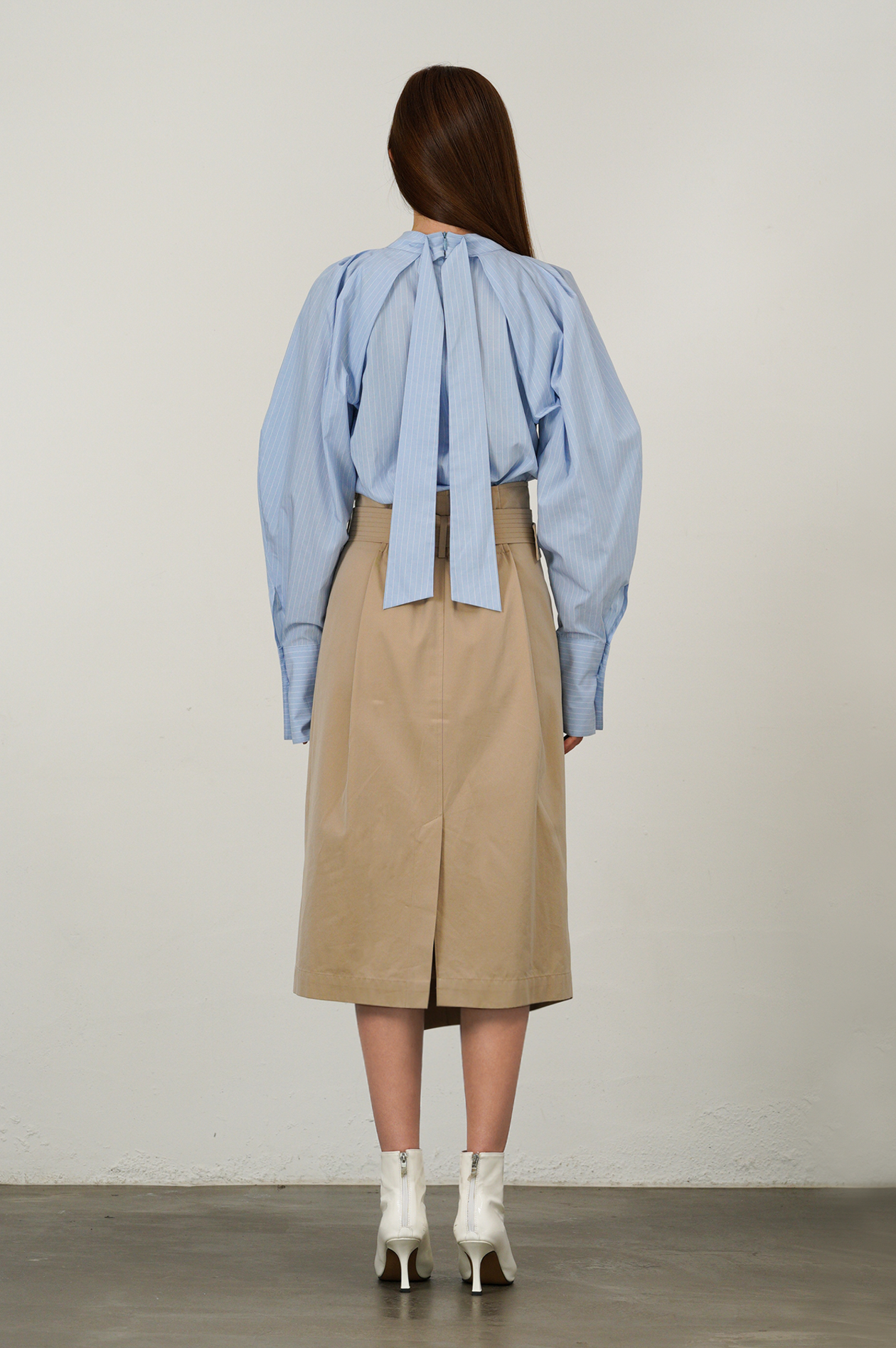 BLOUSE RAYÉE EN COTON_BLEU