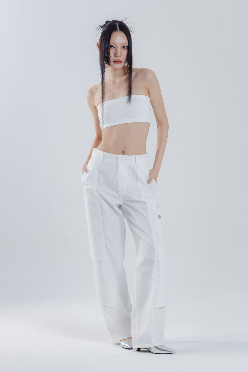 25SS MULTI LAYERED STRAIGHT PANTS_WHITE