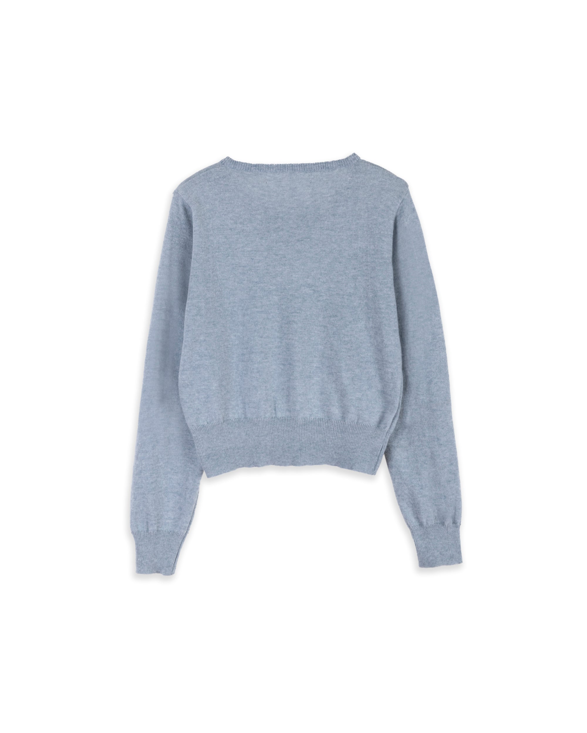 HAND KNITTING FLOWER CARDIGAN_SKY BLUE