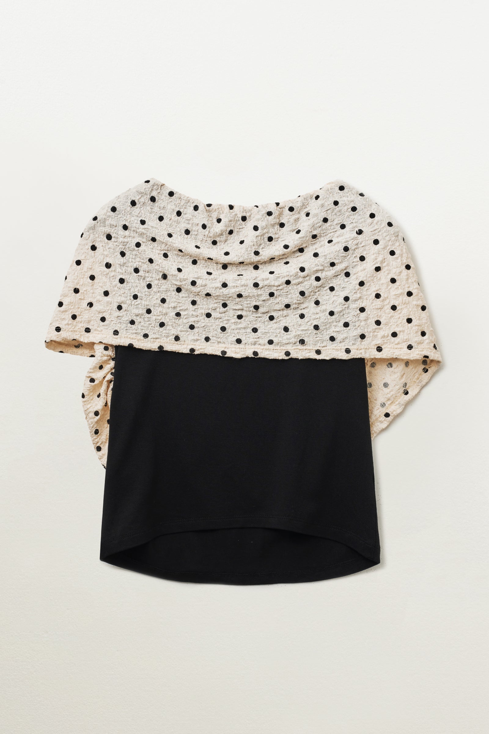 DOT DRAPE SLEEVELESS_BEIGE