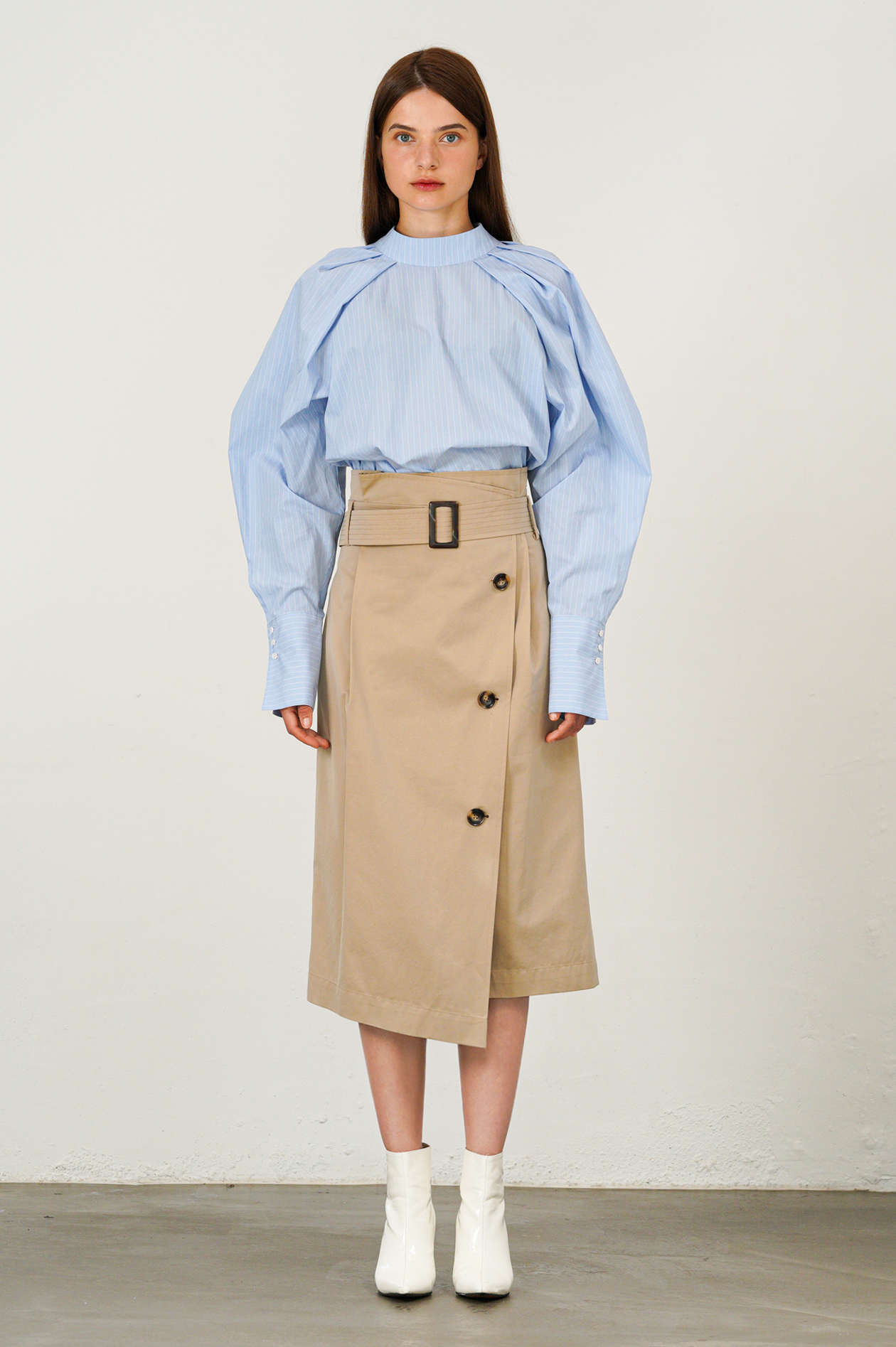 BLOUSE RAYÉE EN COTON_BLEU
