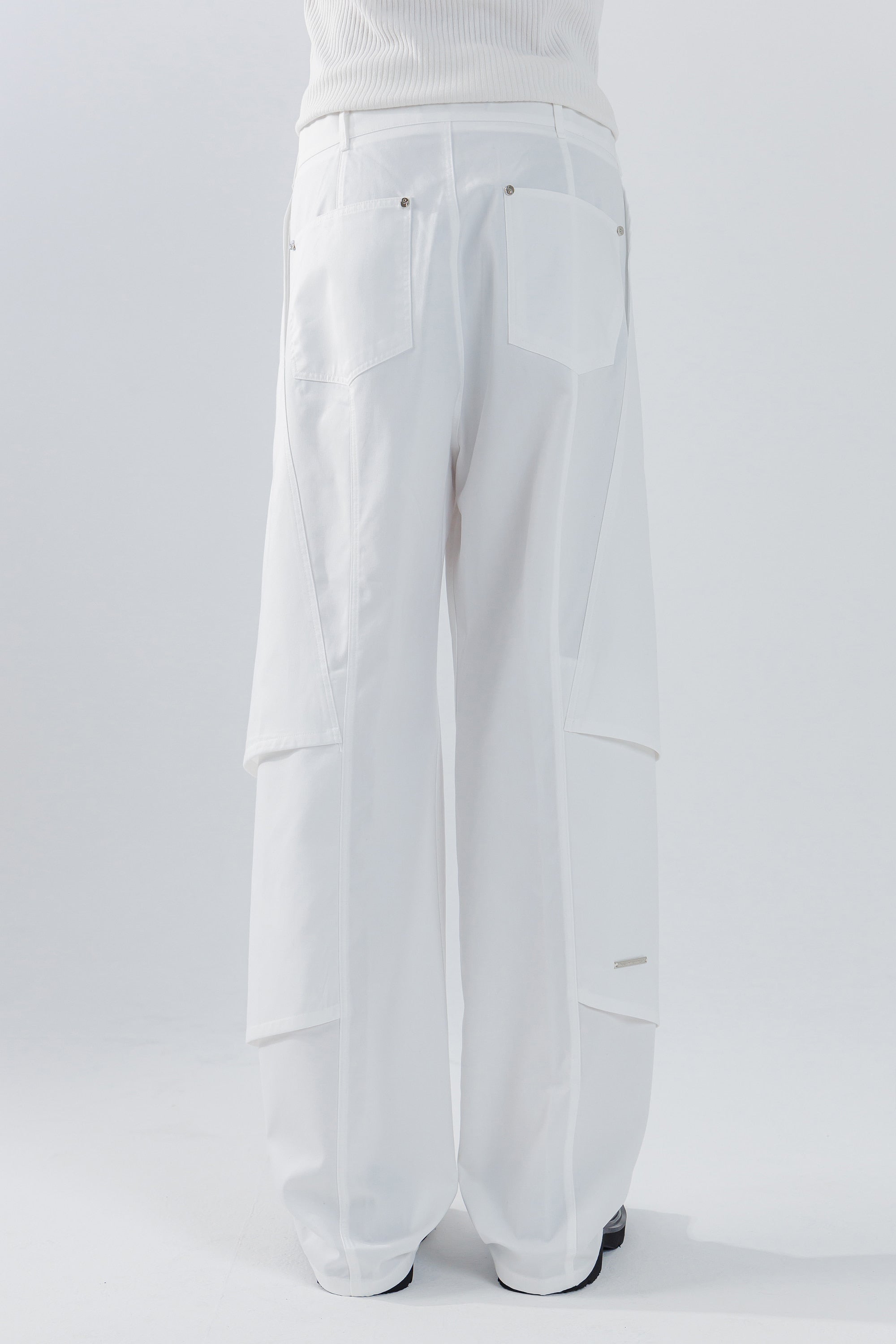 25SS MULTI LAYERED STRAIGHT PANTS_WHITE