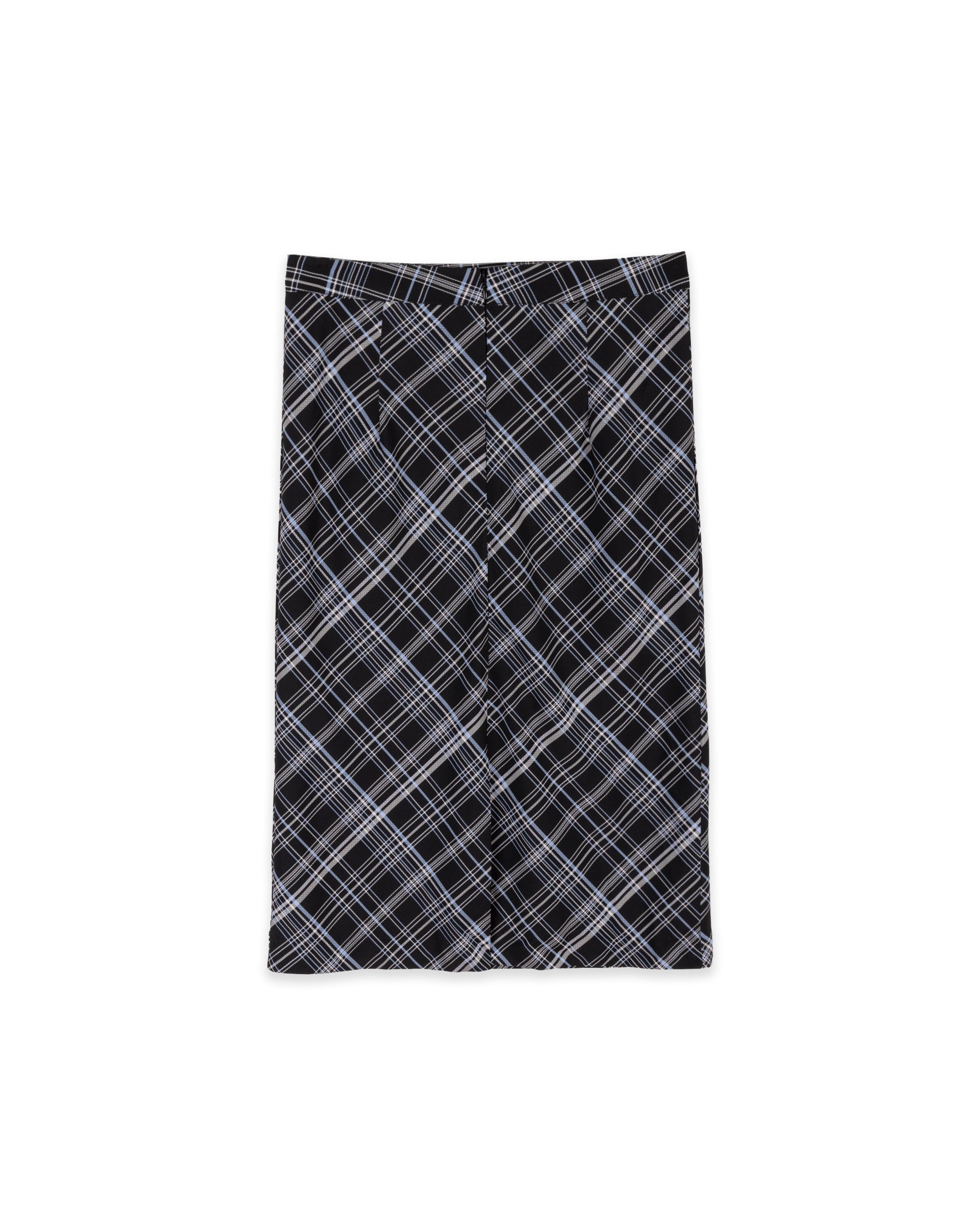 CHECK BIAS SKIRT_BLACK