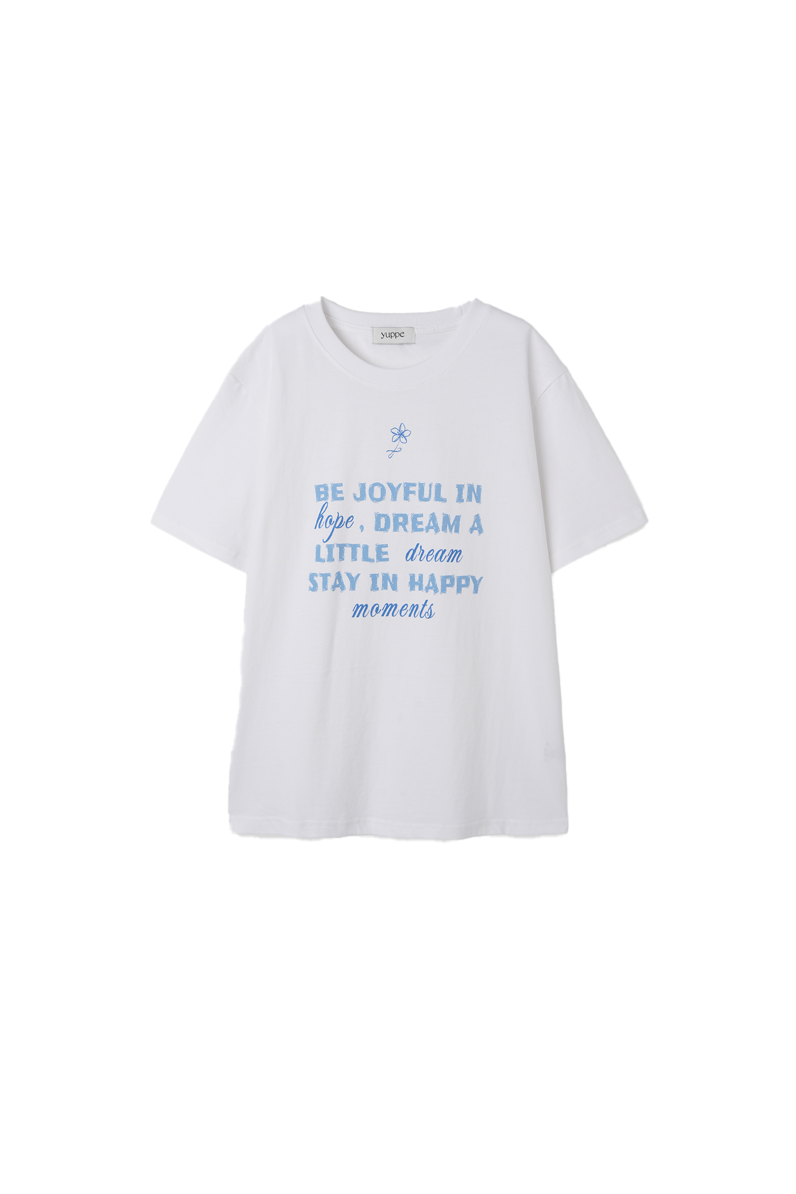 TEE-SHIRT FLEUR JOYFUL_BLANC