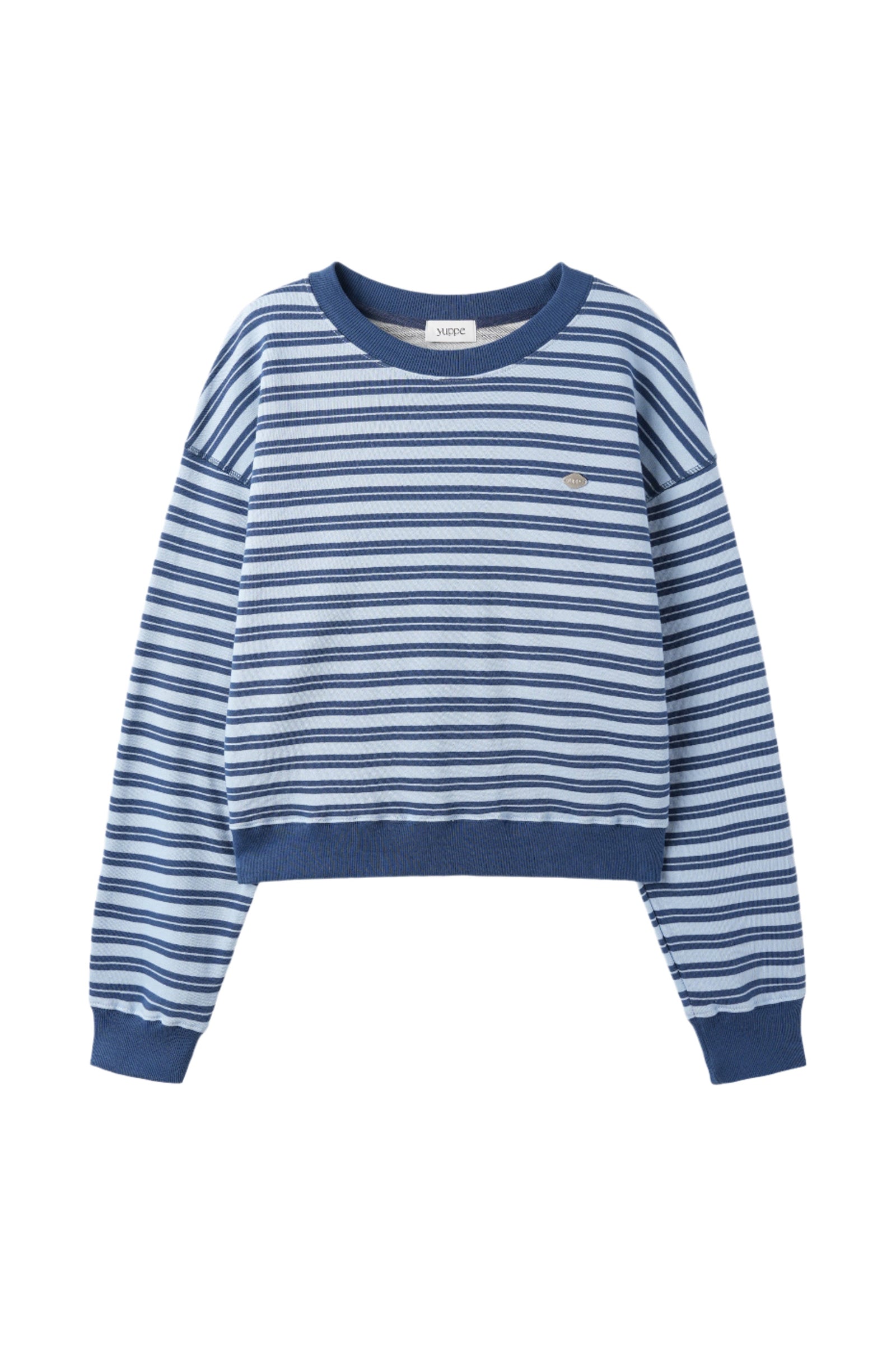 STRIPE LOGO SWEATSHIRT_SKYBLUE