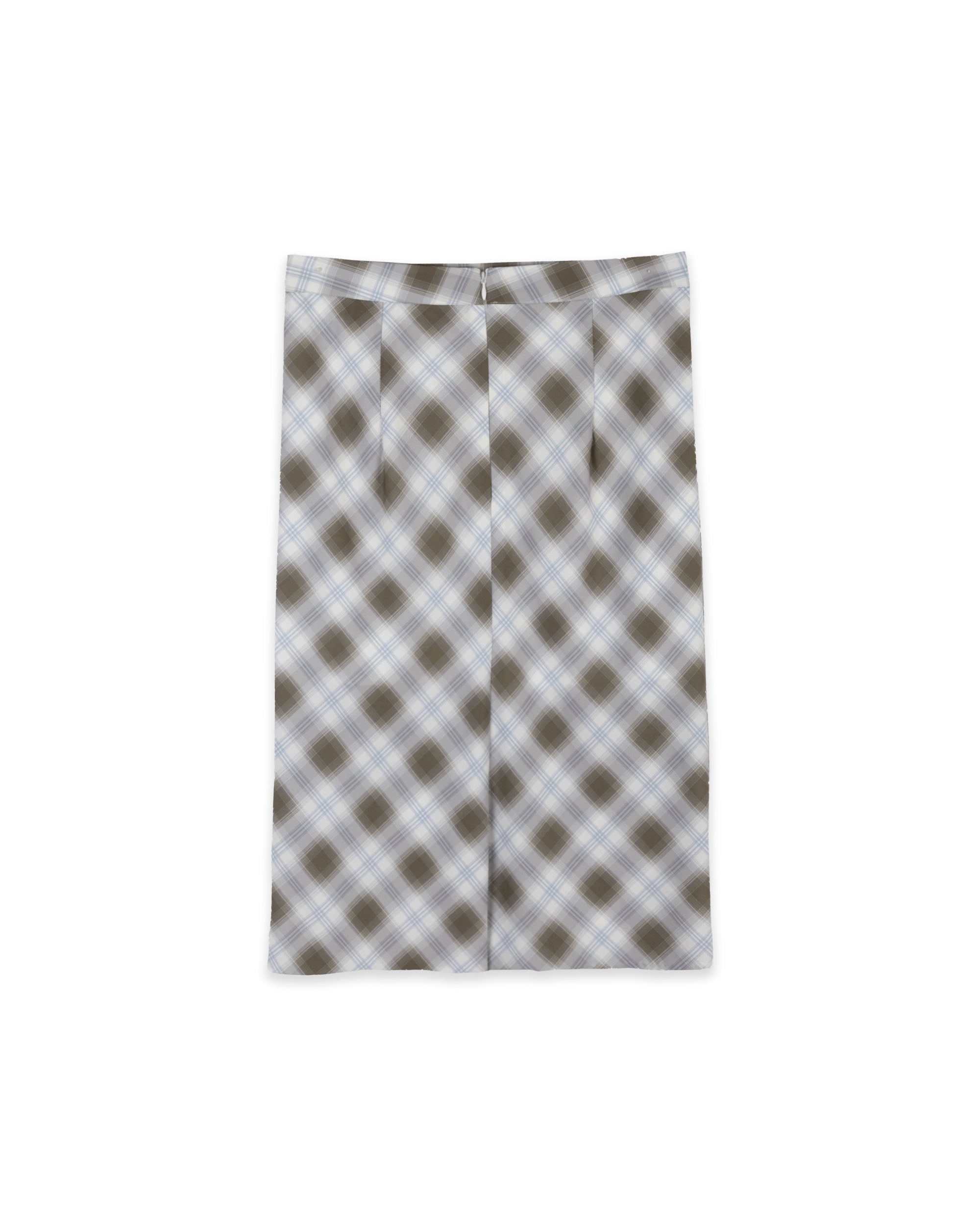 CHECK BIAS SKIRT_BEIGE