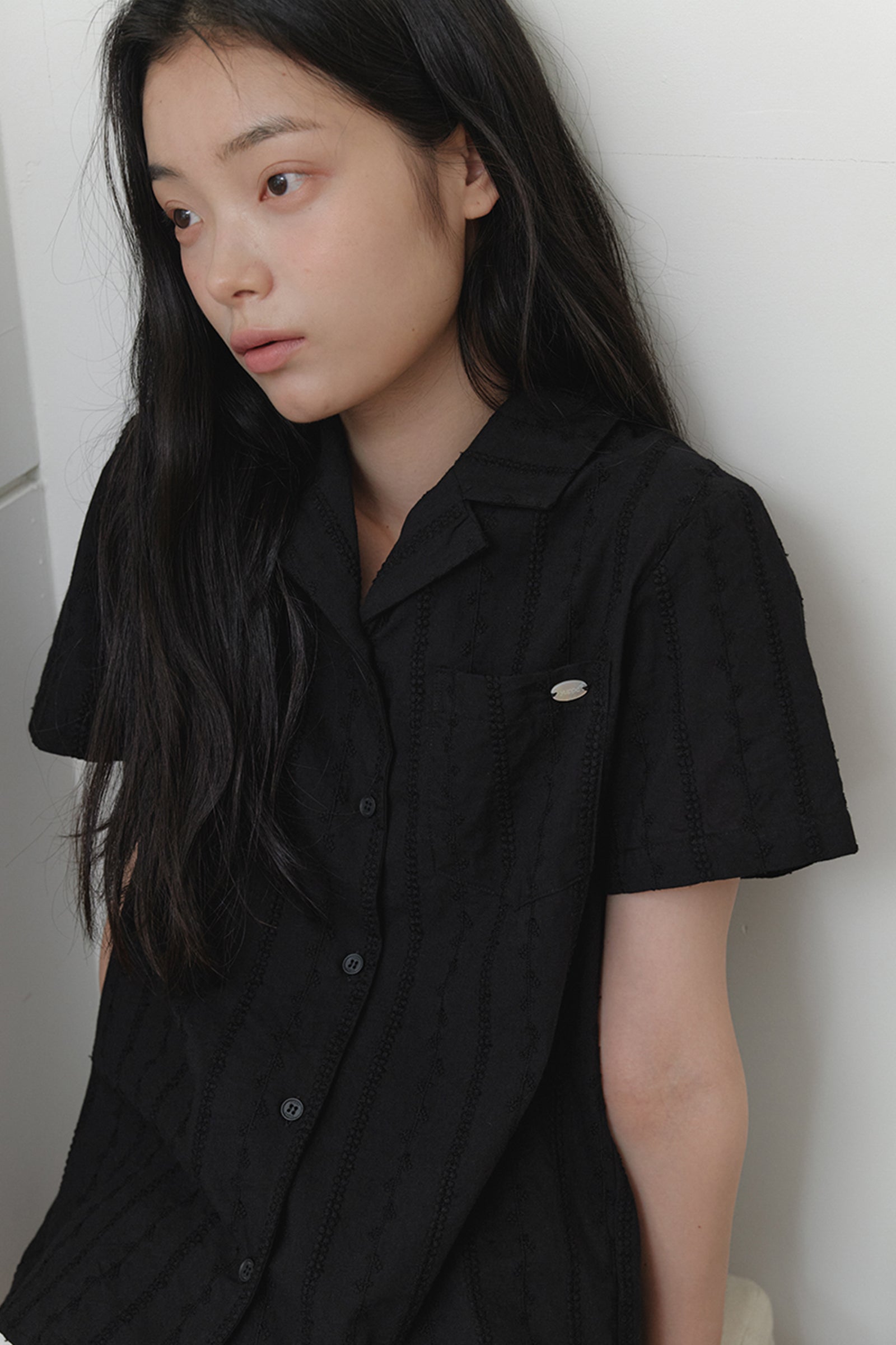 CHEMISE EN DENTELLE OLIVE_NOIR