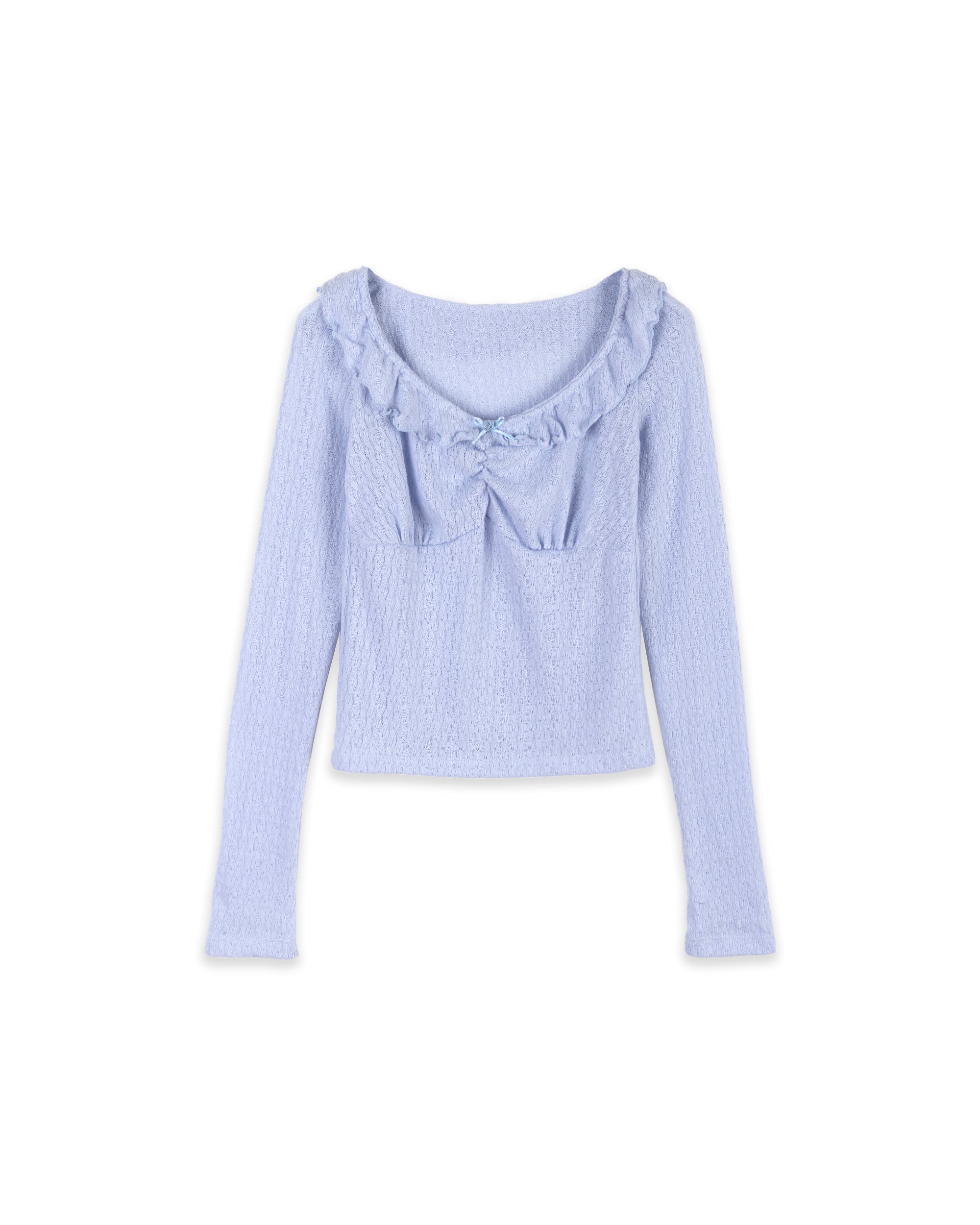 DEEP ROUND FRILL T_SKY BLUE