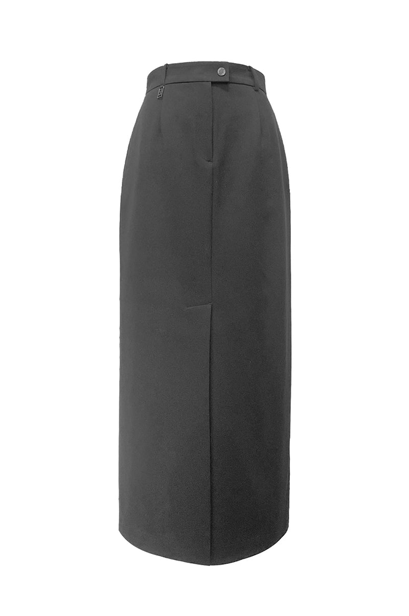 JUPE LONGUE LUXE_GRIS