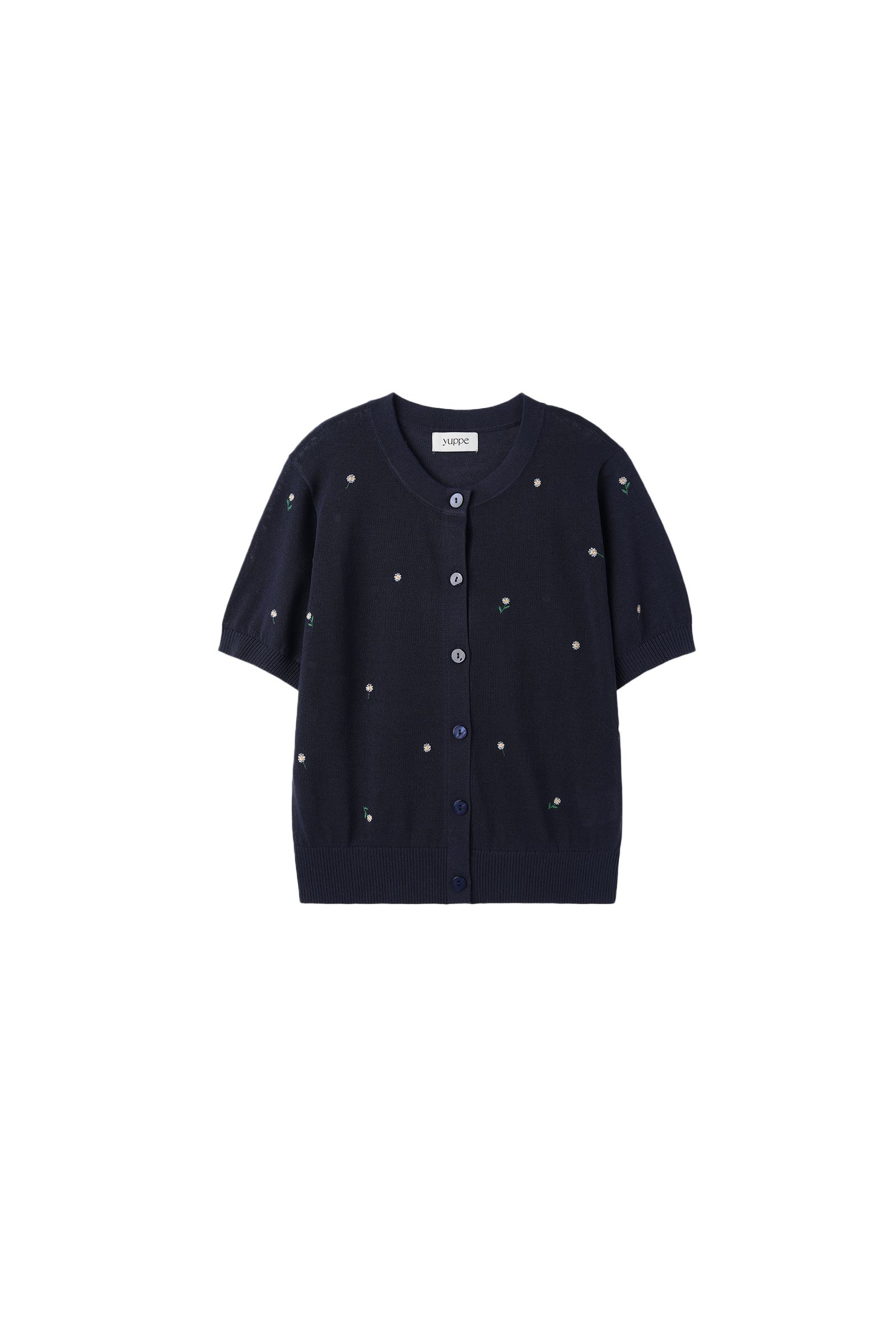 BLOOM STITCH CARDIGAN_NAVY