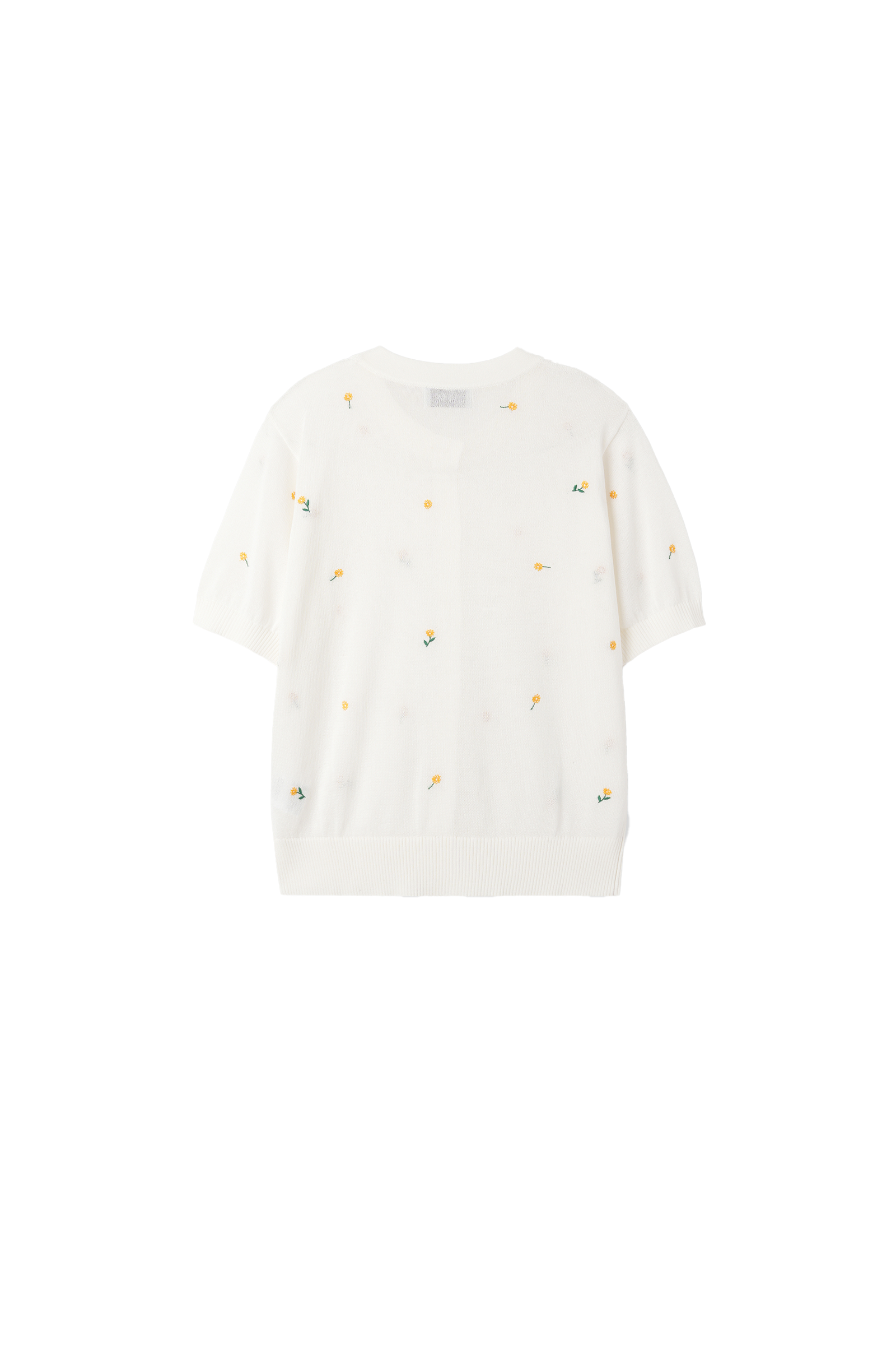 BLOOM STITCH CARDIGAN_WHITE