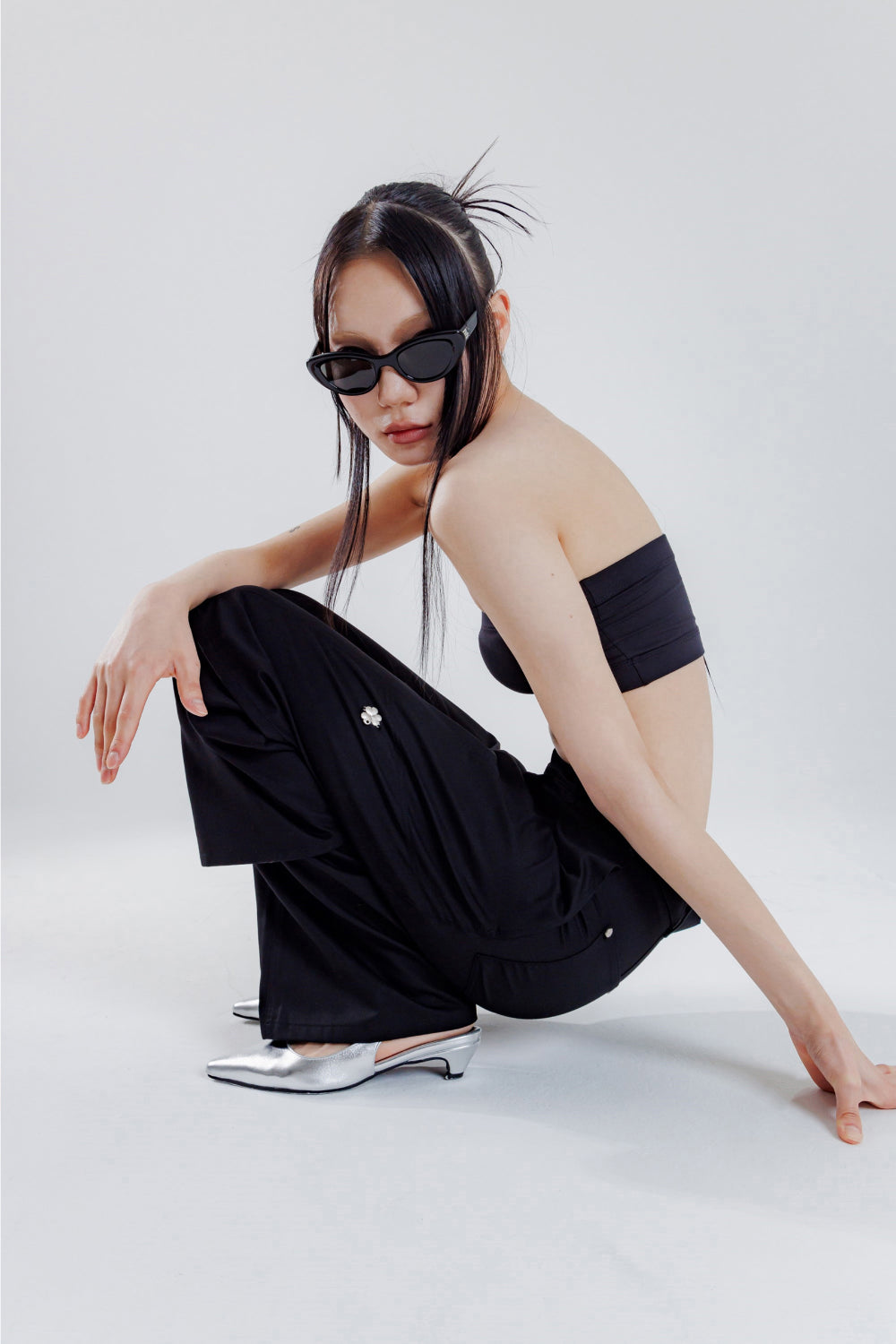 25SS MULTI LAYERED STRAIGHT PANTS_BLACK