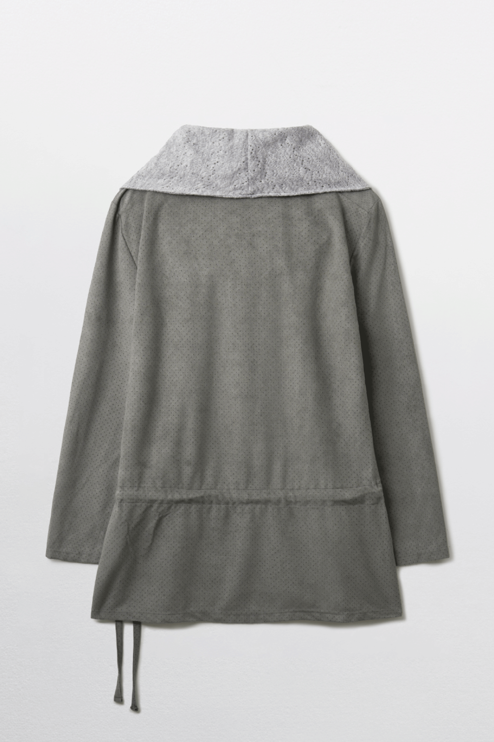 HAUT À COL DRAPÉ_GRIS FONCÉ