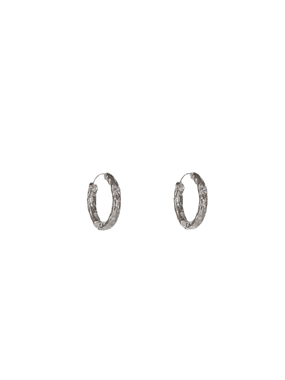 BOUCLES D'OREILLES FONDUES_ARGENT