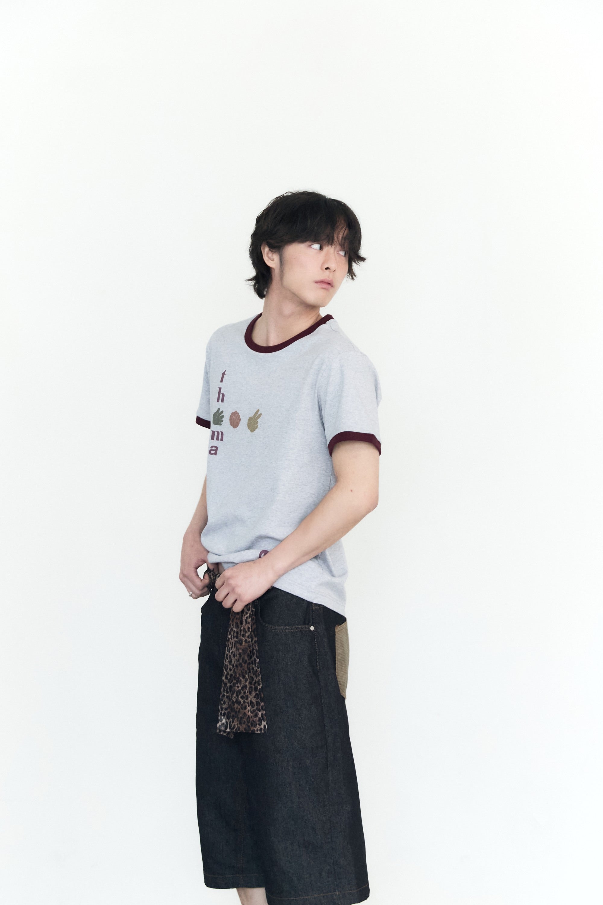 PLAYFUL RINGER TEE_GREY