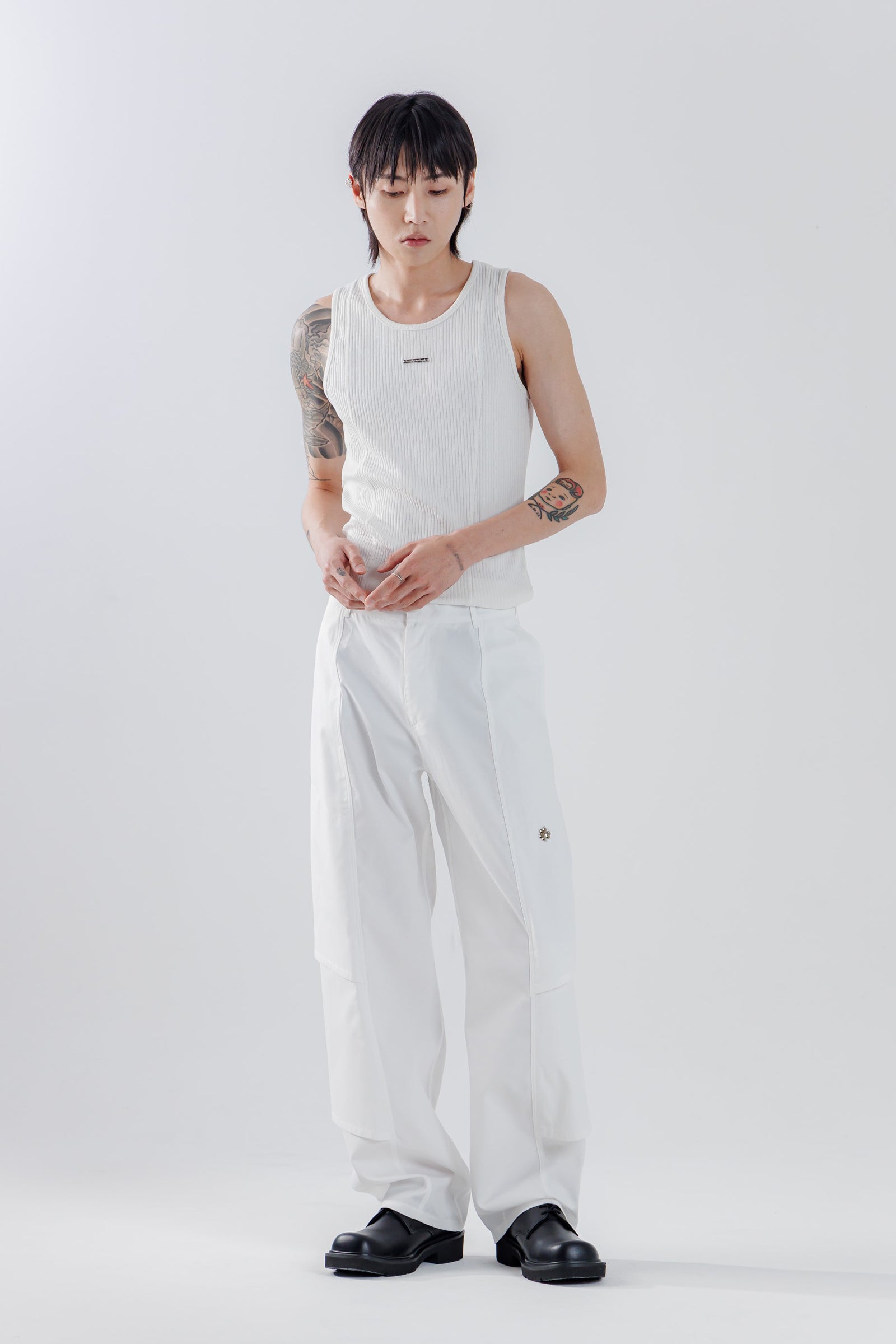 MULTI LAYERED PANTS_WHITE