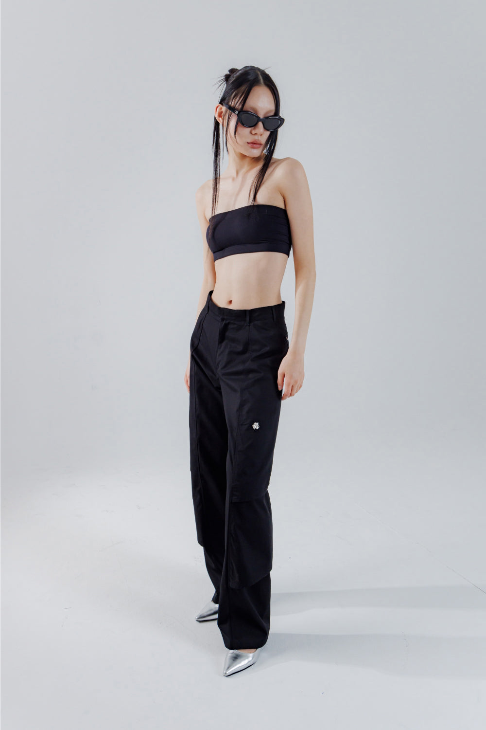 25SS MULTI LAYERED STRAIGHT PANTS_BLACK