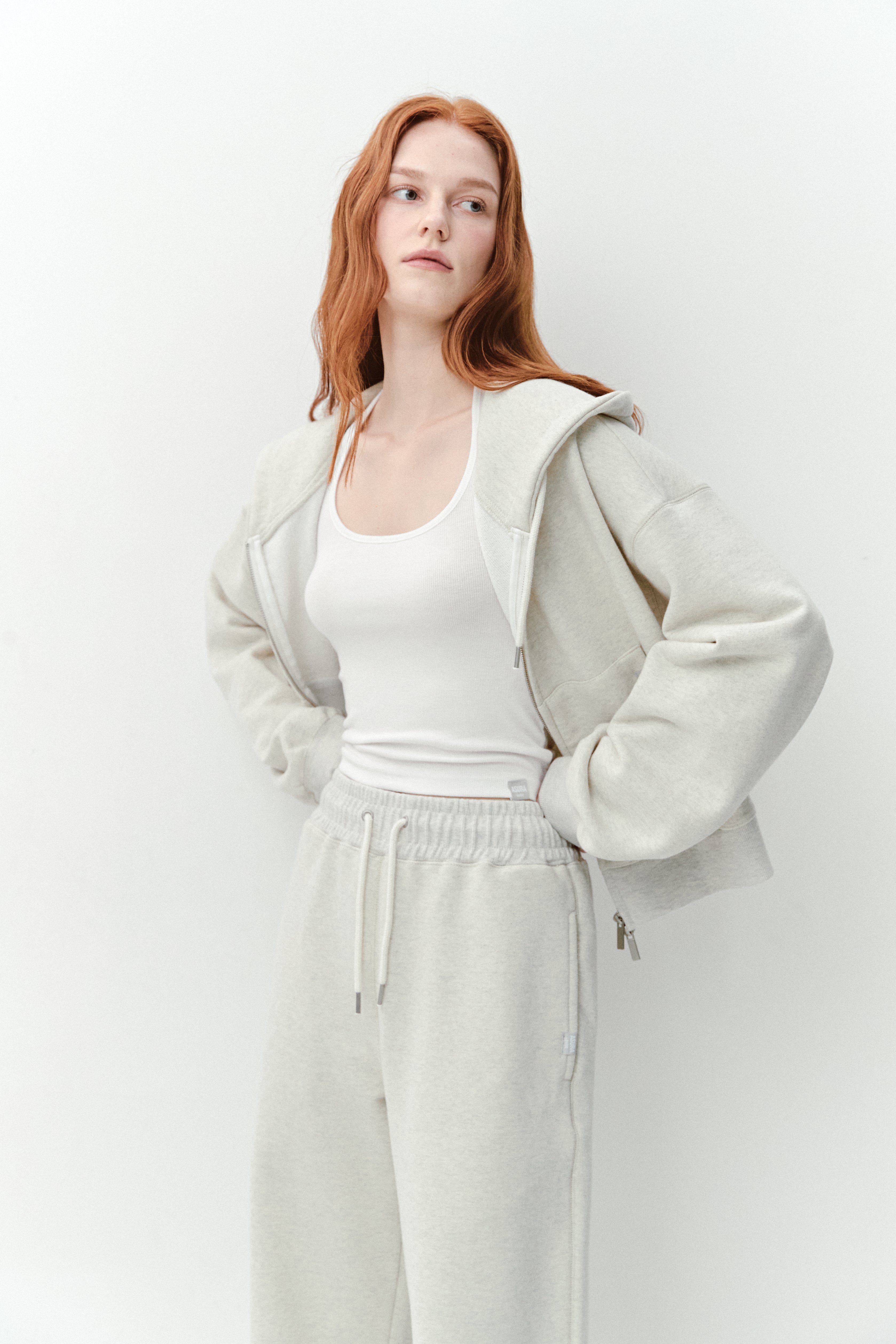 AS BASIC HOOD ZIP UP_BLÉ