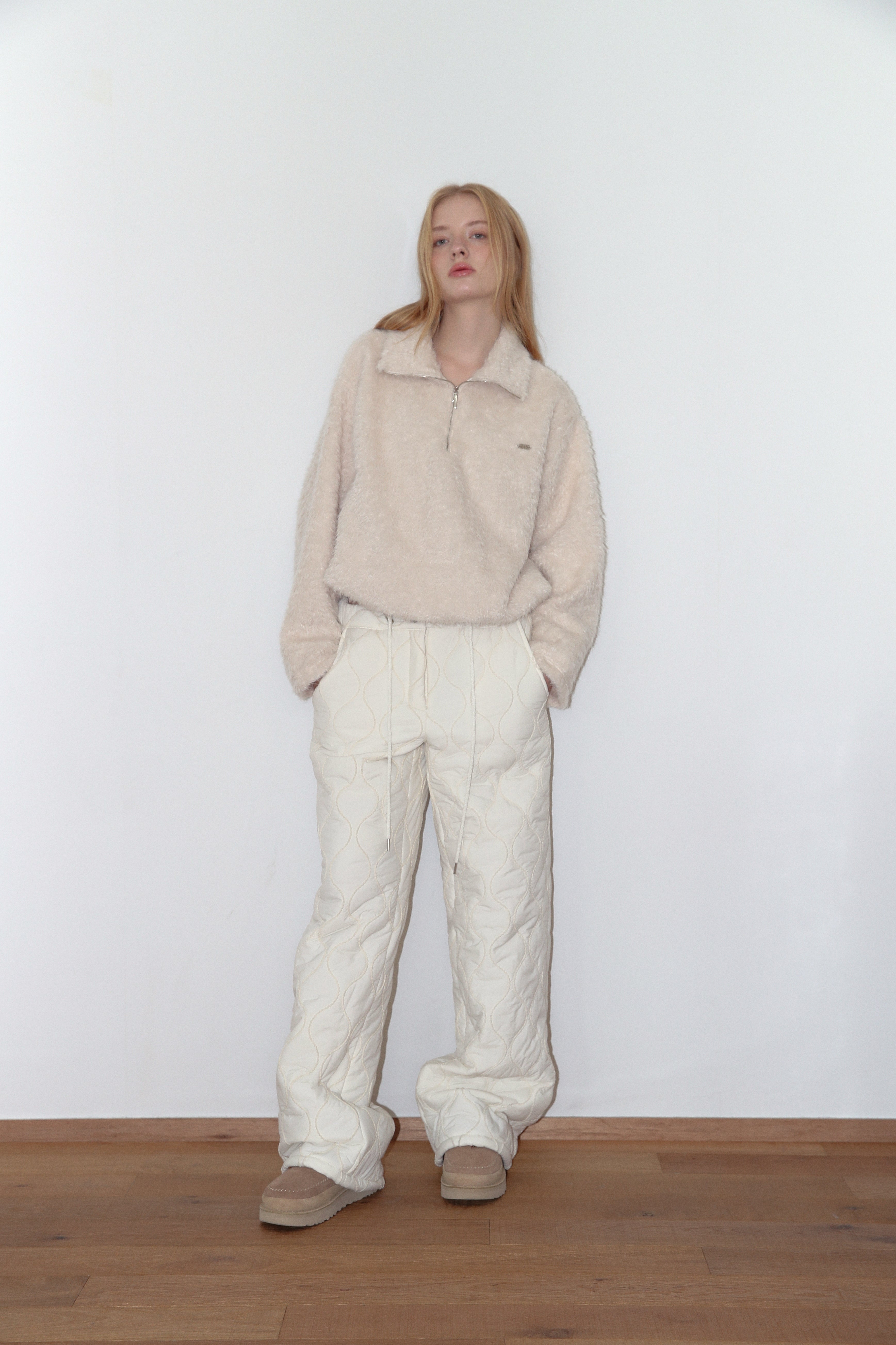 PANTALON REMBOURRÉ MATELASSÉ_CRÈME