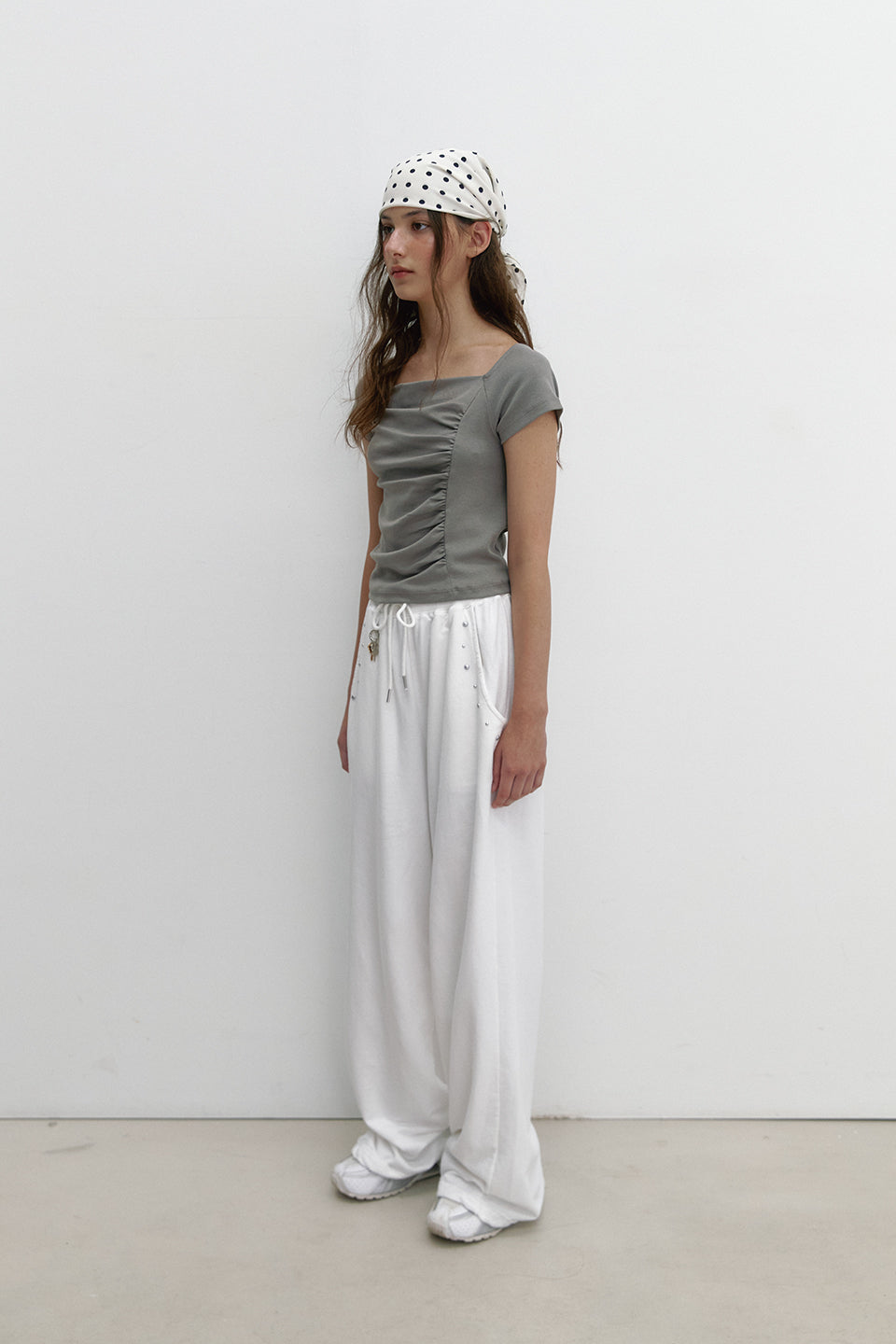 POCKET STUD SWEATPANTS_IVORY
