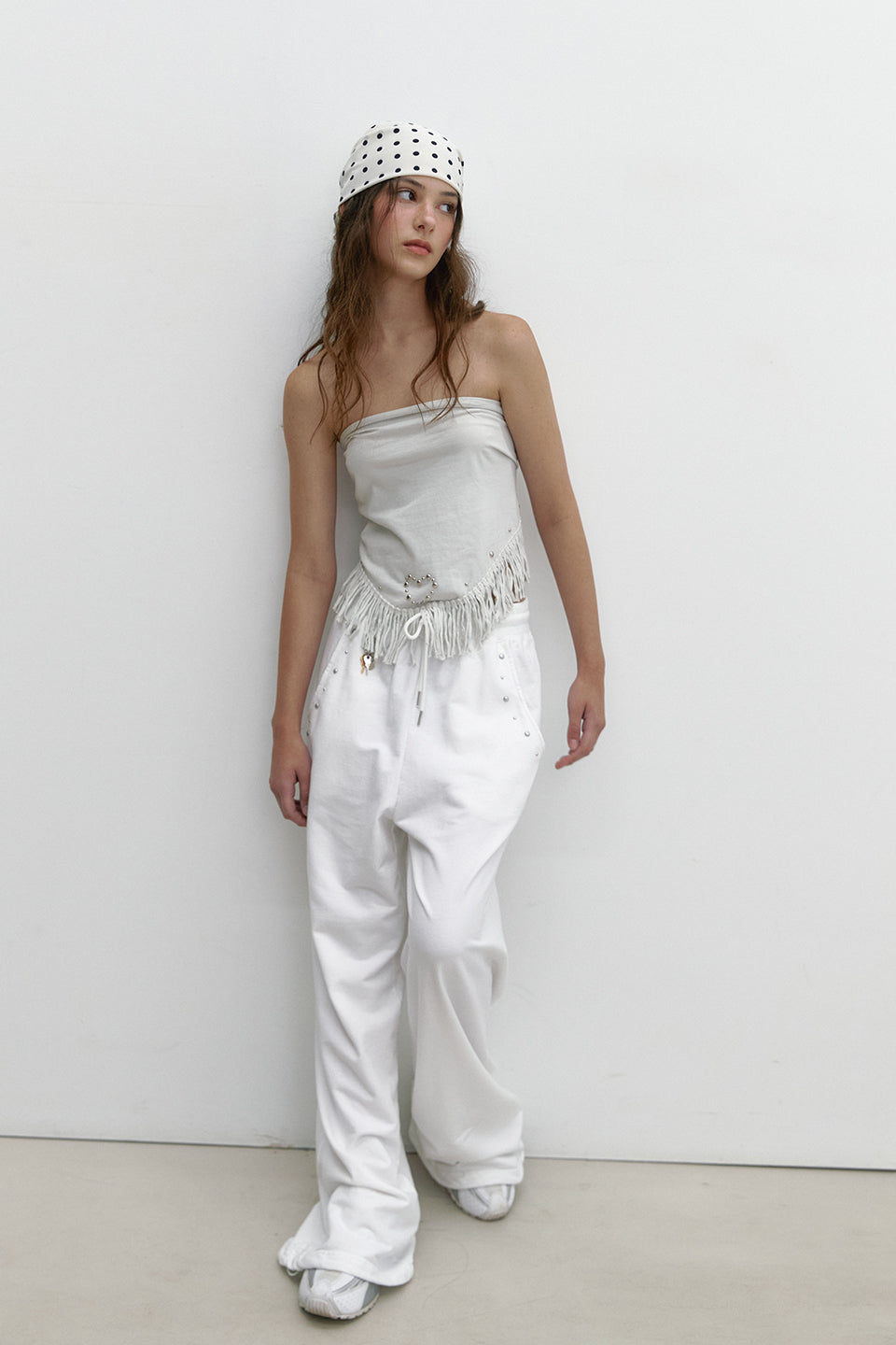 POCKET STUD SWEATPANTS_IVORY