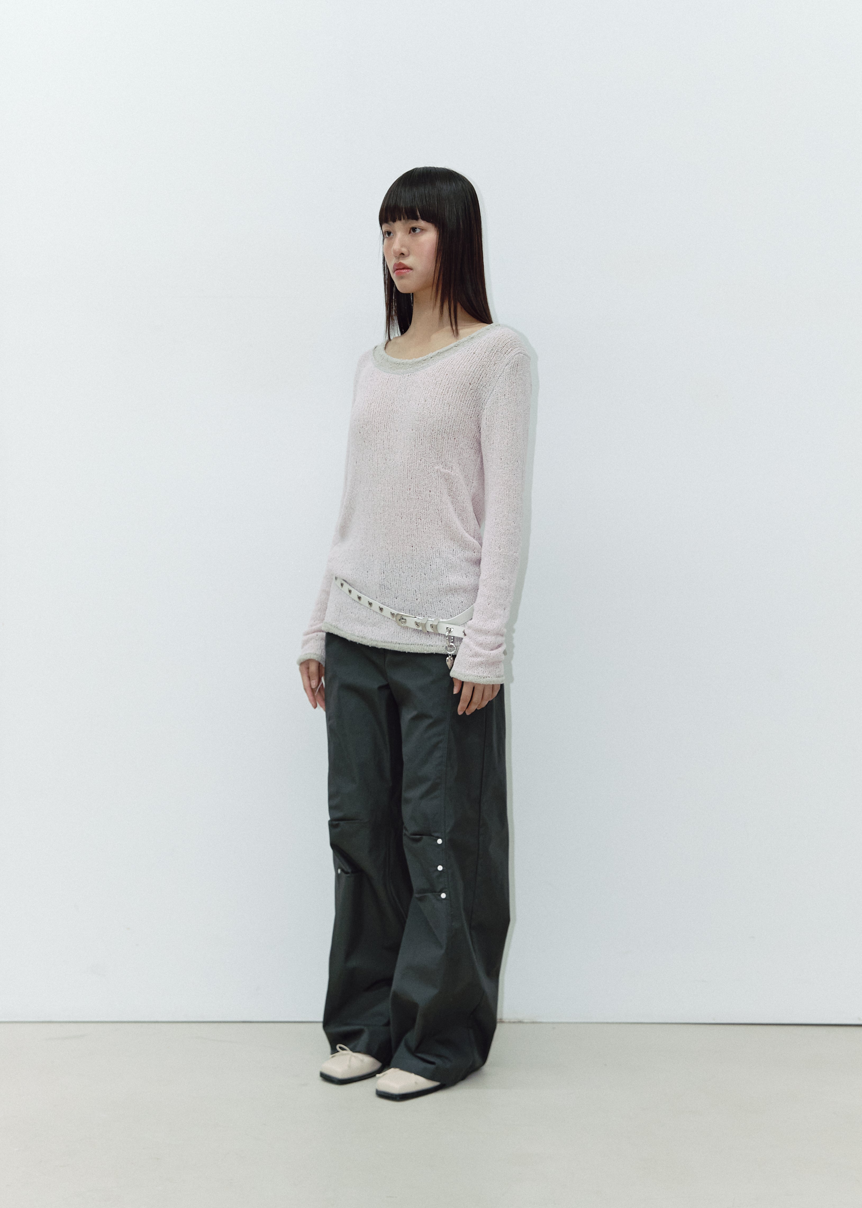 REVERSIBLE DUOBBLE KNIT_GREY/PINK