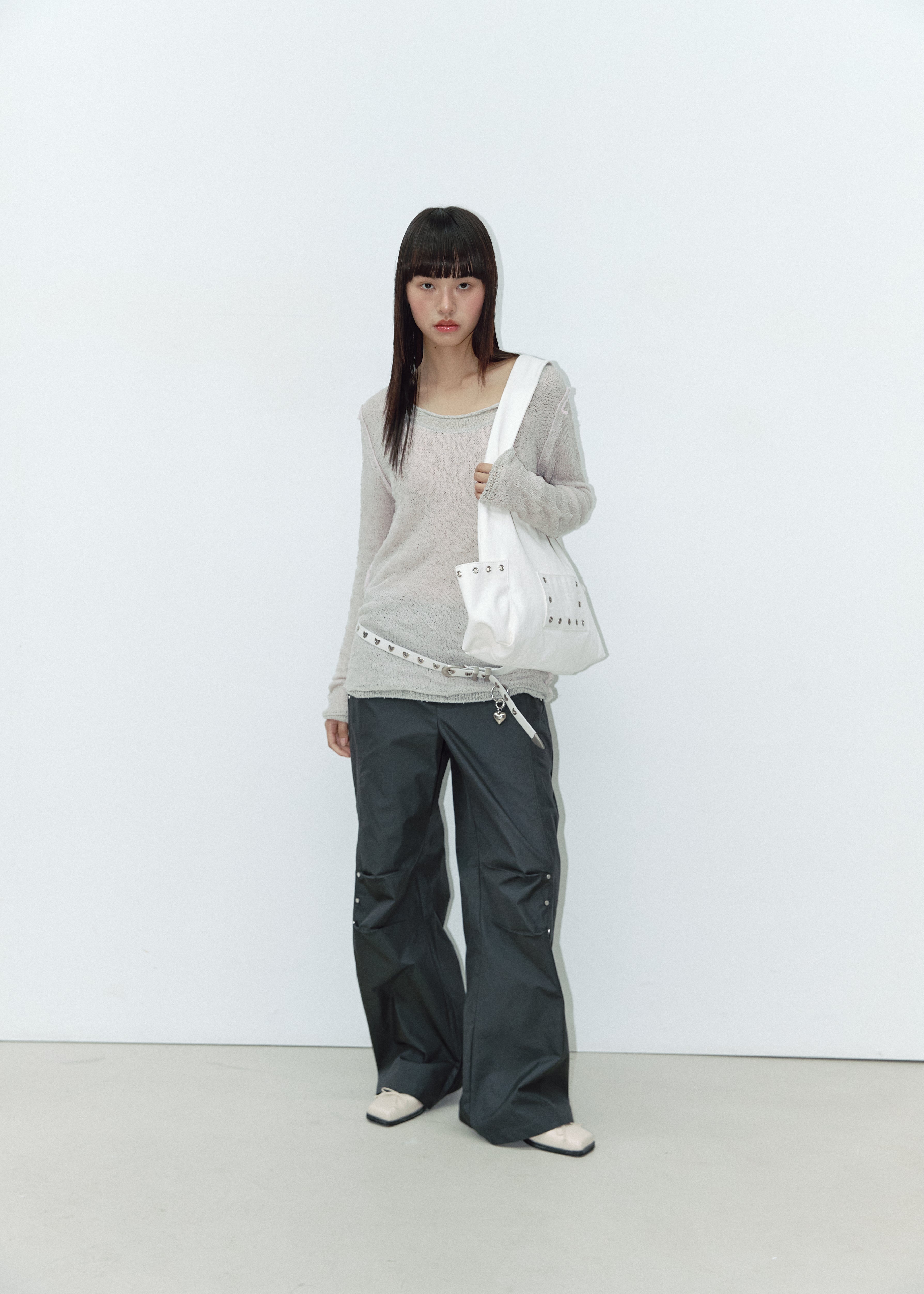 REVERSIBLE DUOBBLE KNIT_GREY/PINK