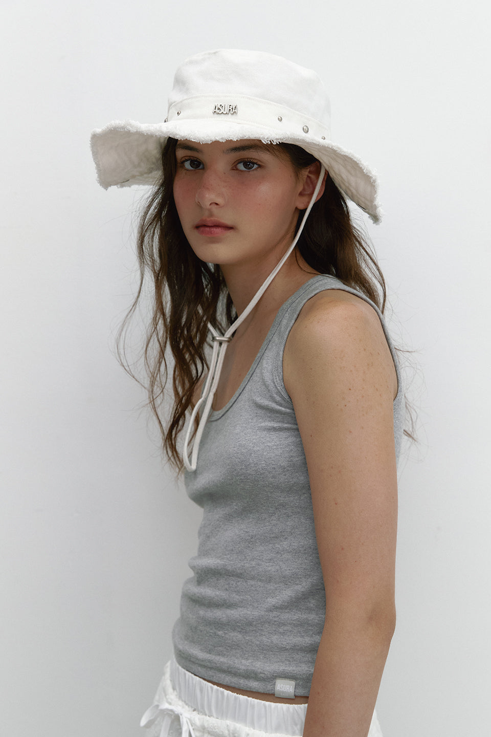 STUD COTTON HAT_IVORY