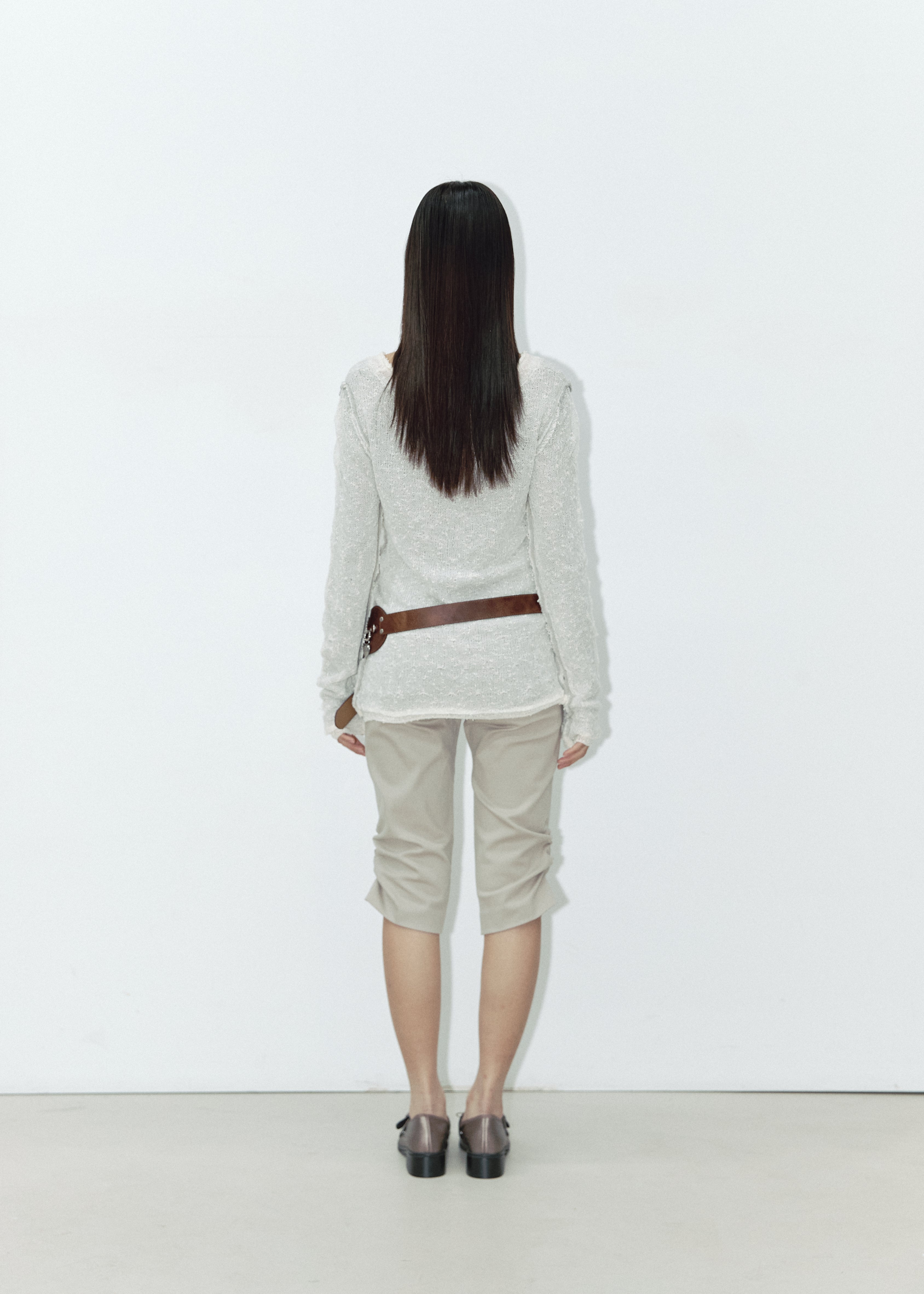 REVERSIBLE DUOBBLE KNIT_IVORY/GREY