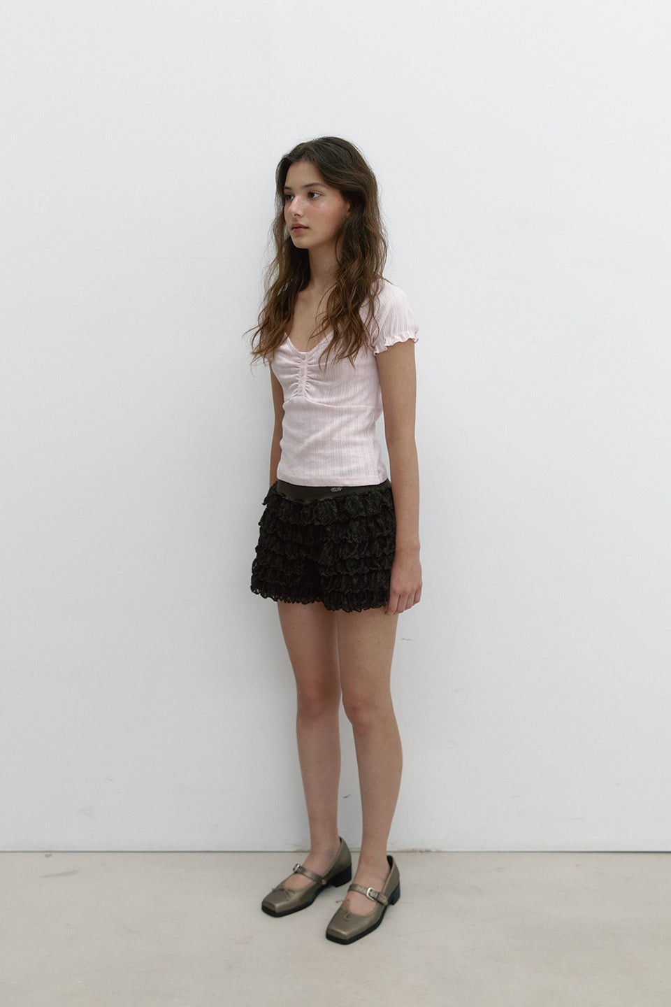 TIER CANCAN SHORTS_BROWN