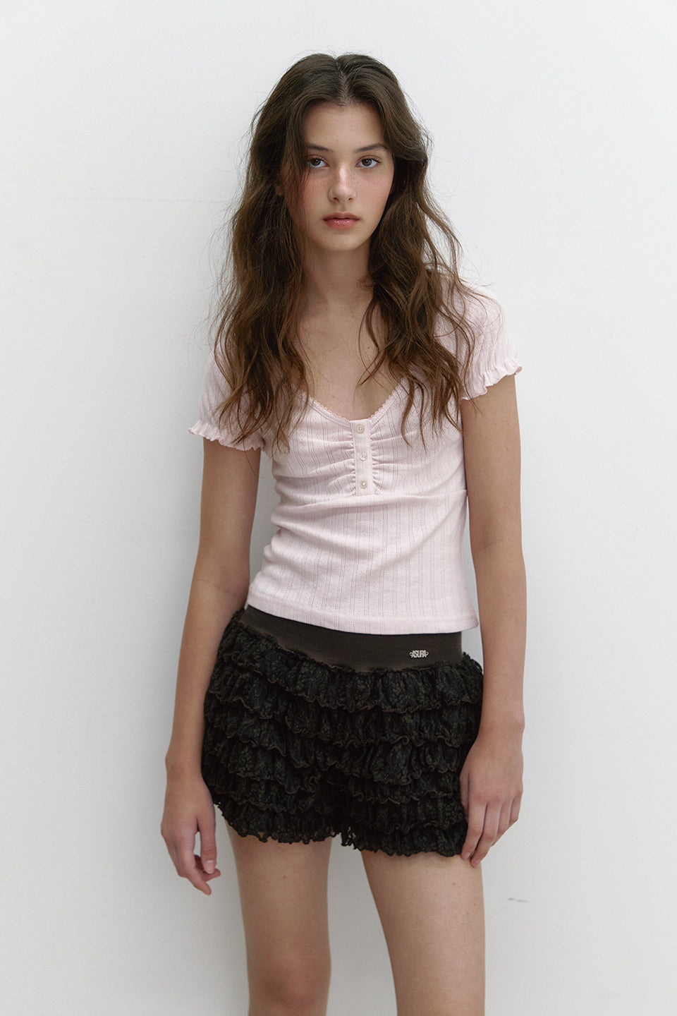 TIER CANCAN SHORTS_BROWN