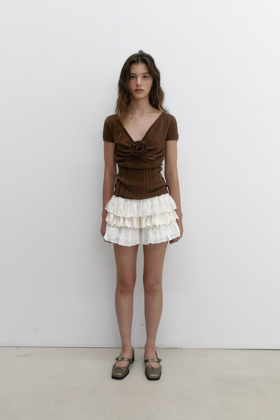 ROSY OFFSHOULDER KNIT_BROWN