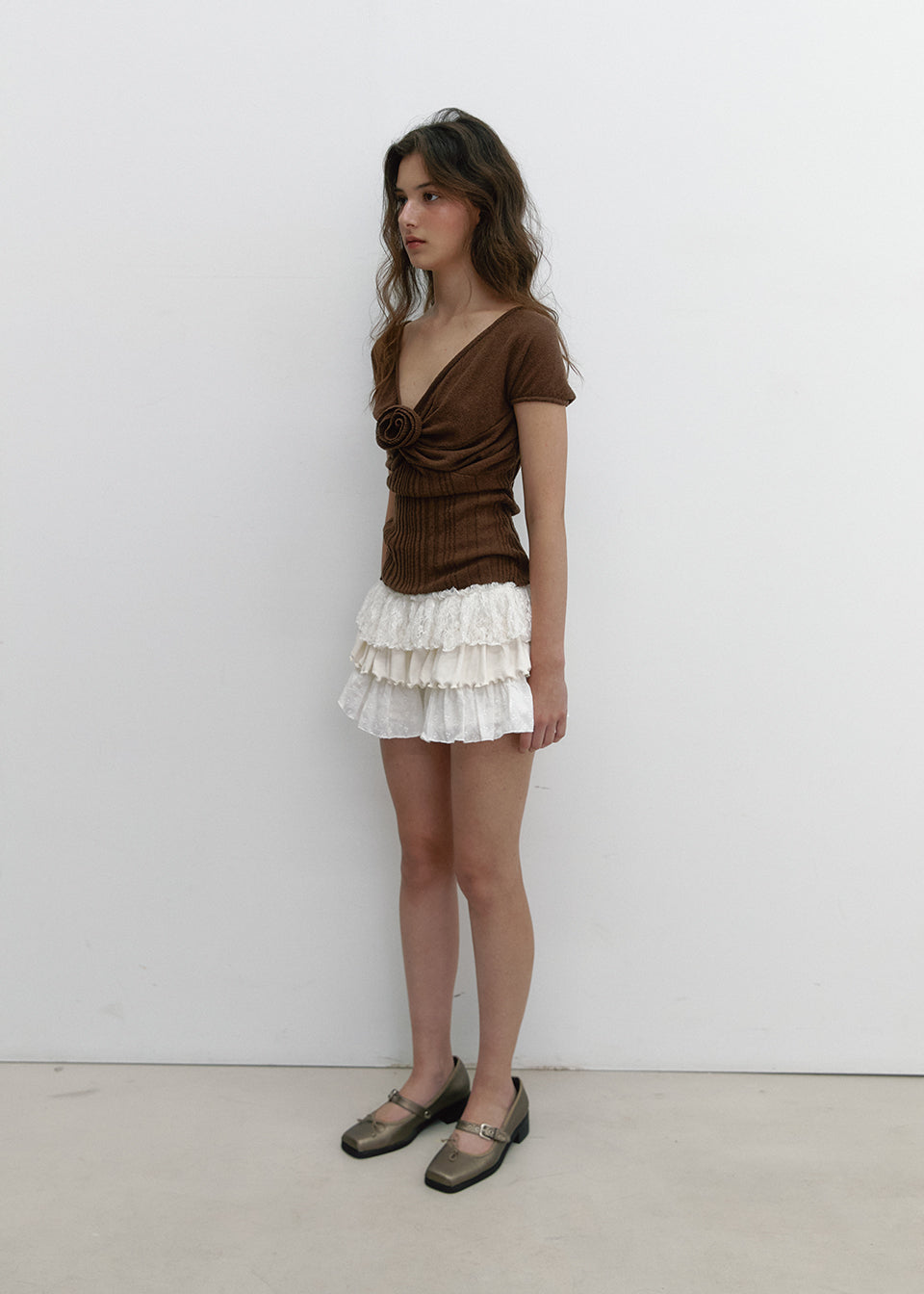 ROSY OFFSHOULDER KNIT_BROWN