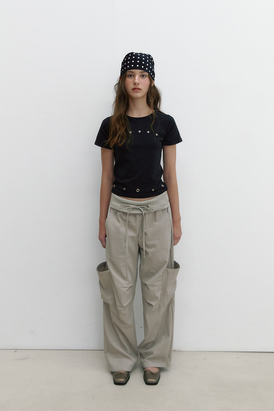 CURVE EYELET T_BLACK