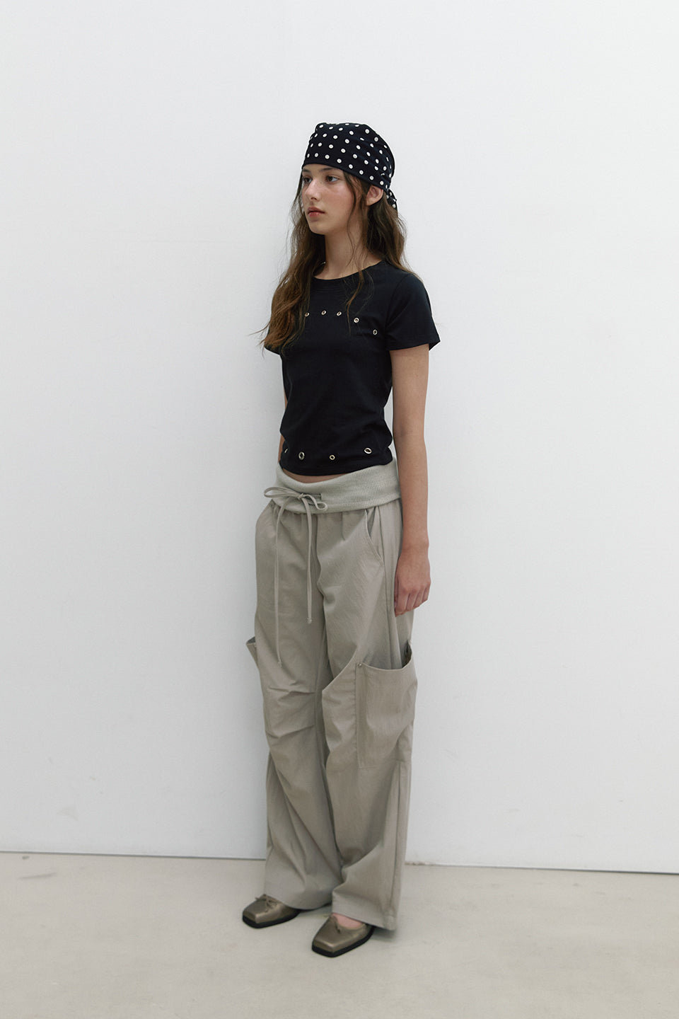 CURVE EYELET T_BLACK