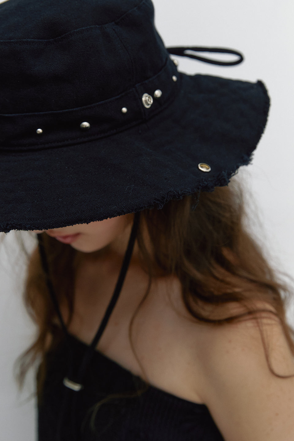 STUD COTTON HAT_BLACK