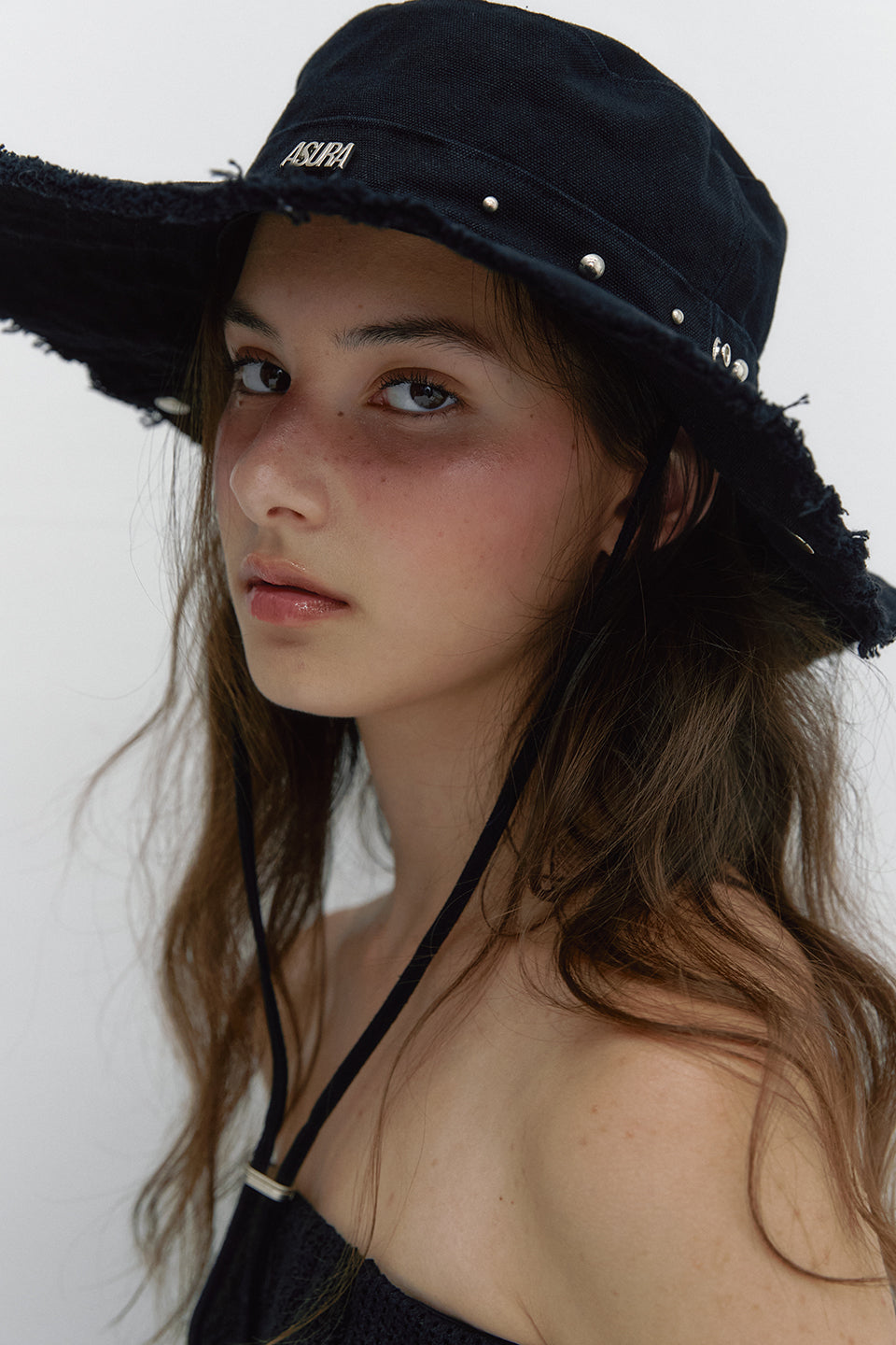 STUD COTTON HAT_BLACK