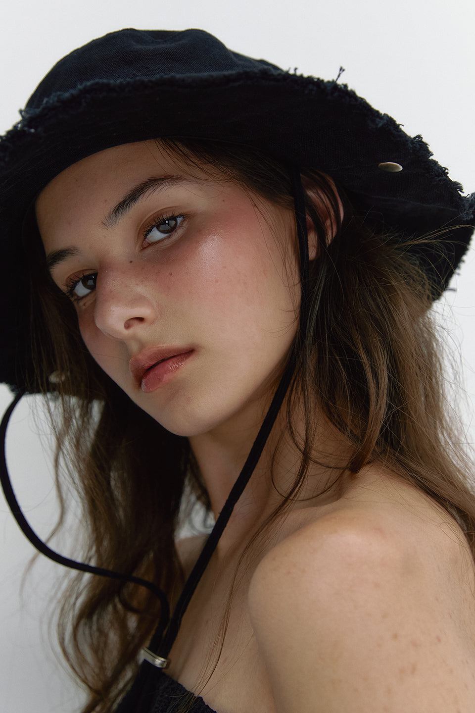 STUD COTTON HAT_BLACK