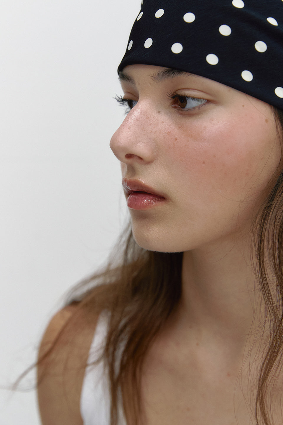DOT SQUARE SCARF_NOIR