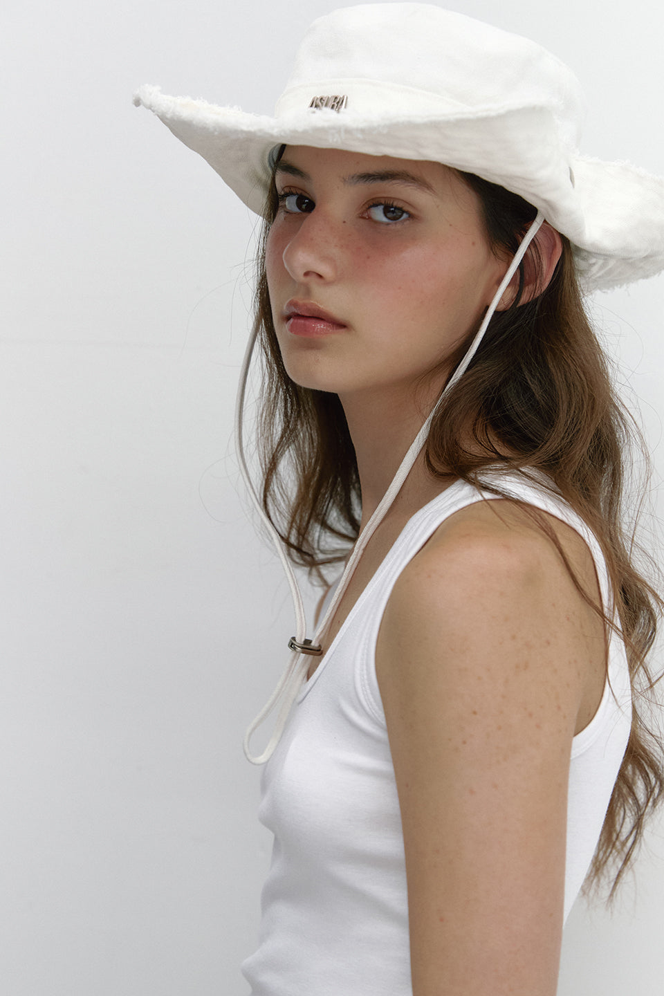 STUD COTTON HAT_IVORY