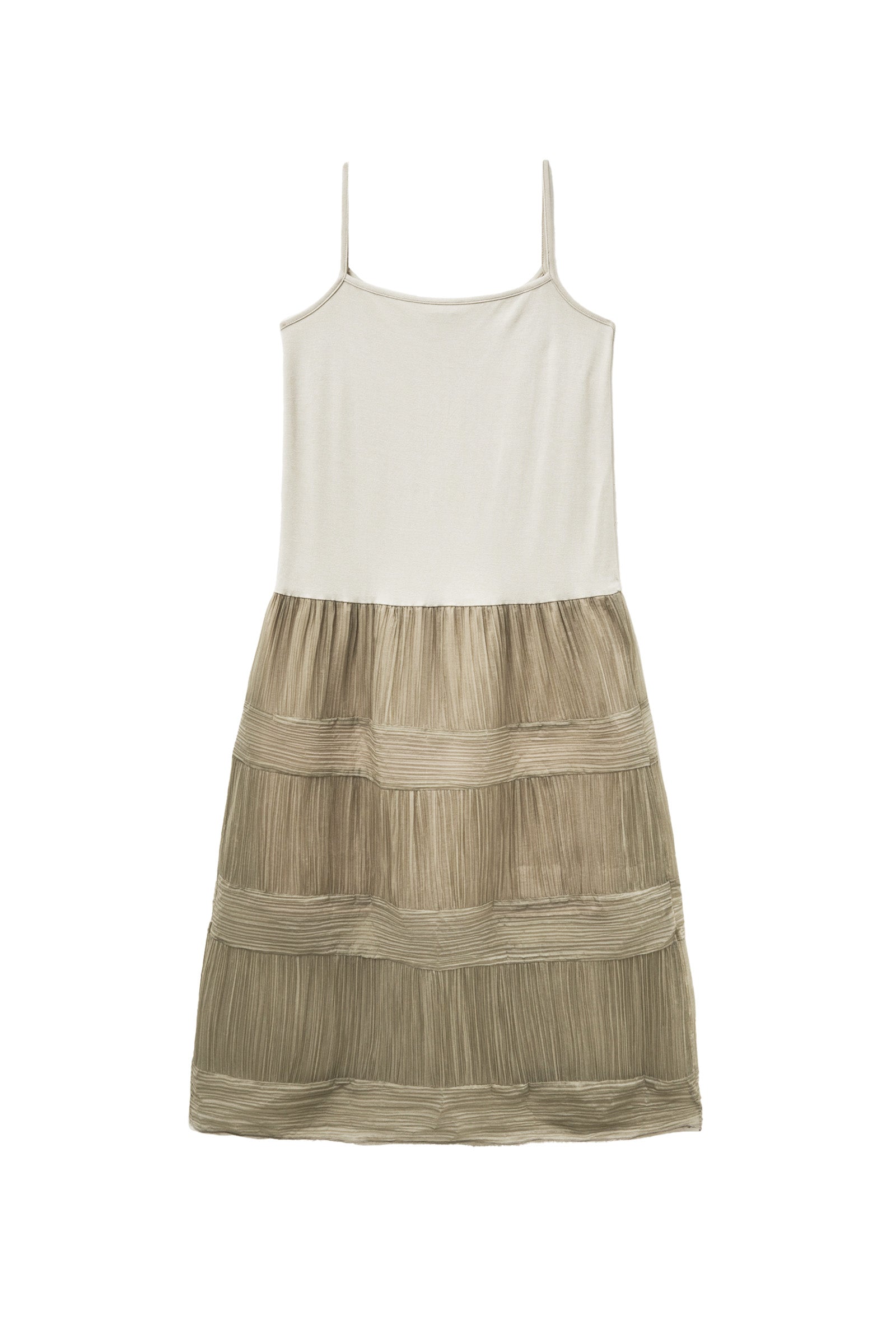 ROBE PLISSÉE LÉGÈRE_GRIS CLAIR