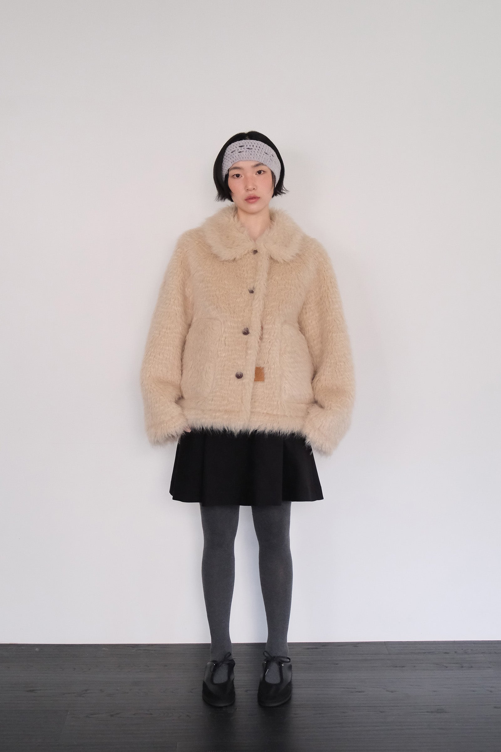 MOUI VESTE MUSTANG RÉVERSIBLE EN PEAU LAINÉE_BEIGE